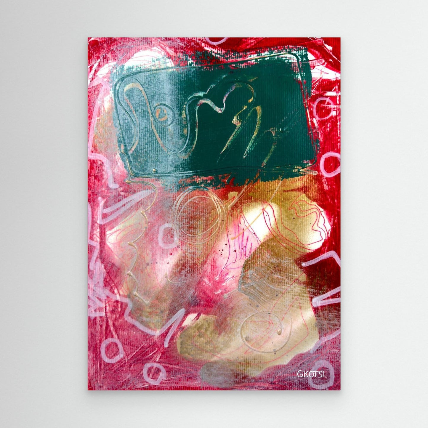 KEKSE Abstract Canvas Print displayed on modern white wall