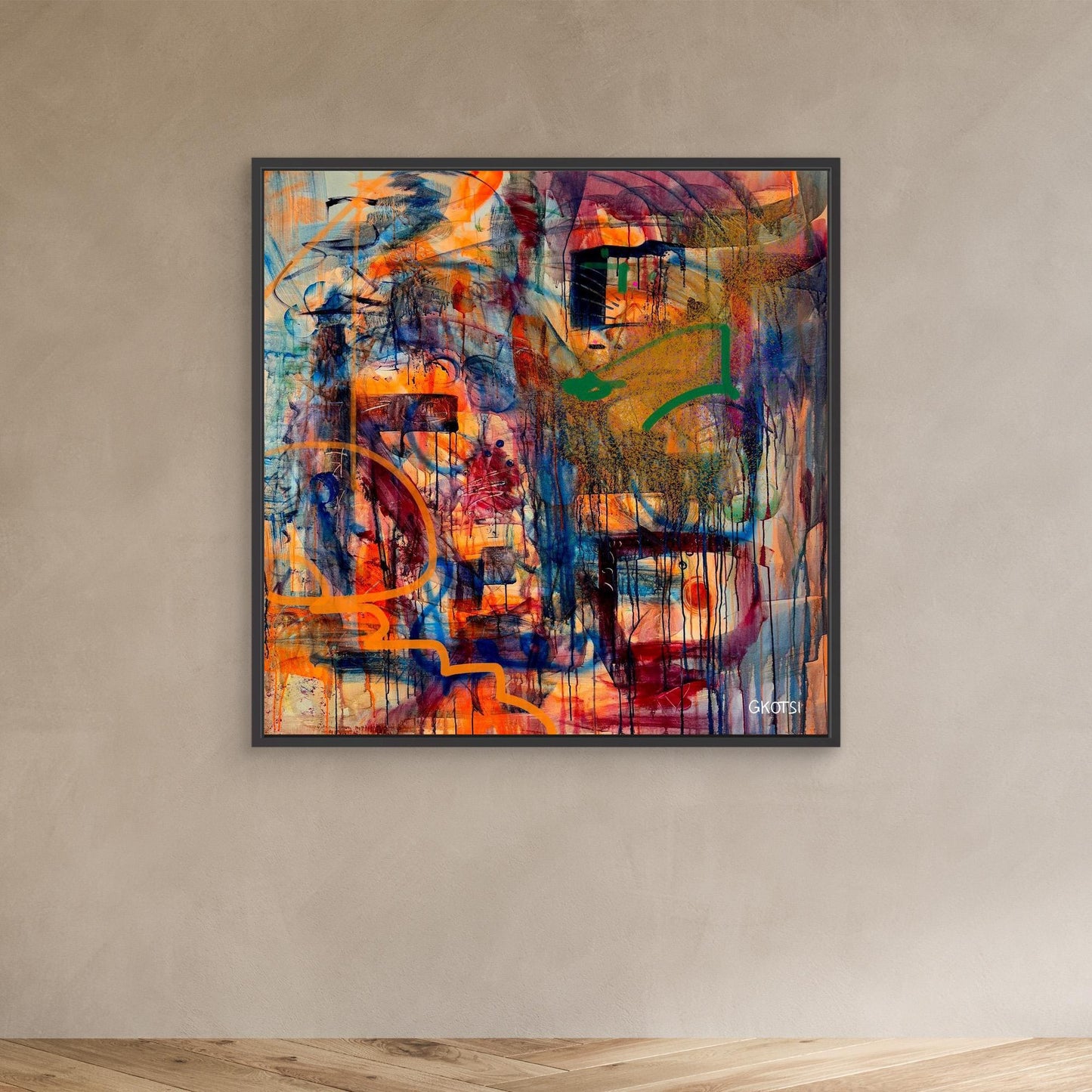 POWER Print with black frame - powerful wall art perspective
