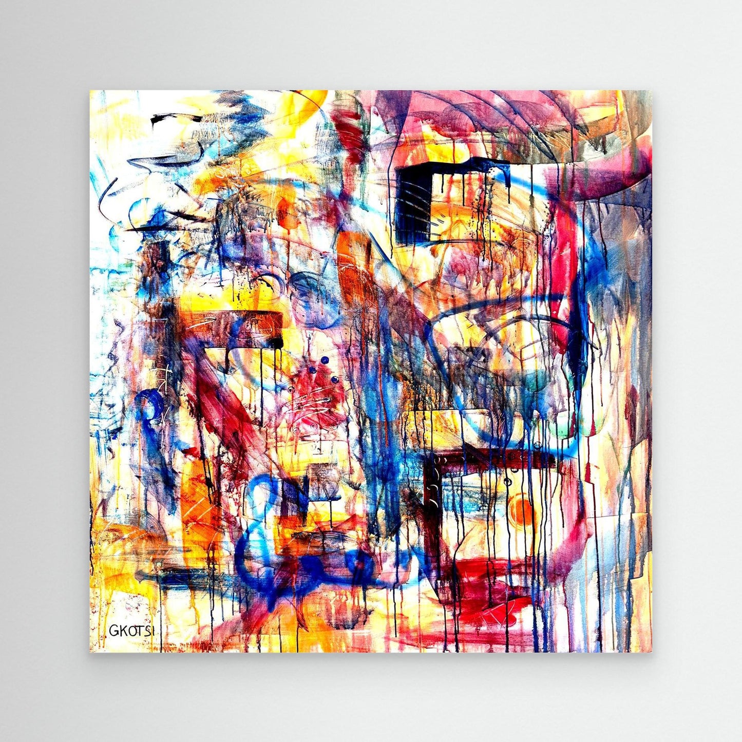 DISTRACTION Print detail view - quirky abstract art for home