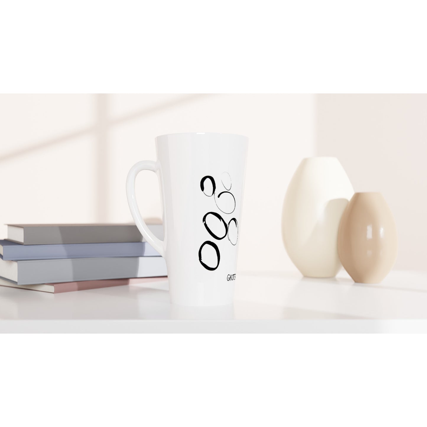 MULTIPLE Mindful Quotes & Soul Notes White Latte 17oz Ceramic Mug in office