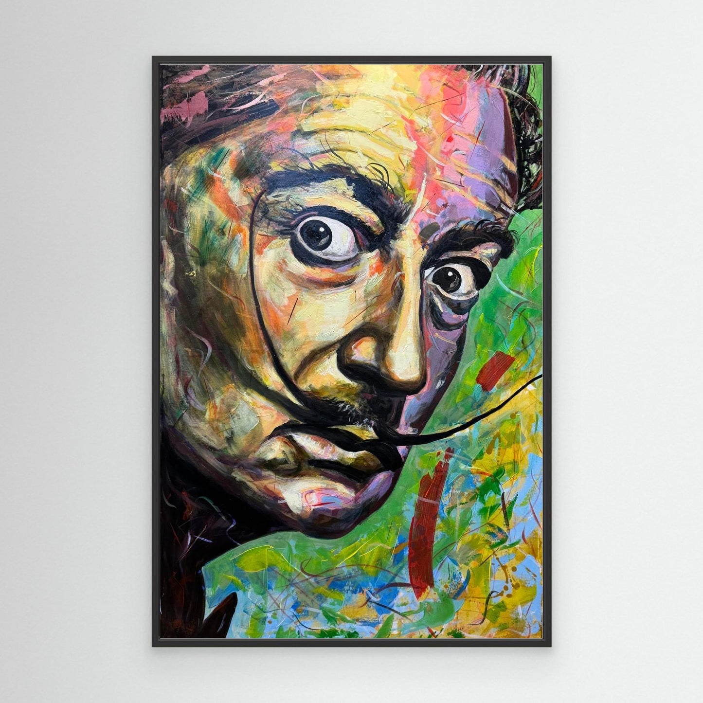 SALVADOR DALI canvas print with black frame displayed on wall