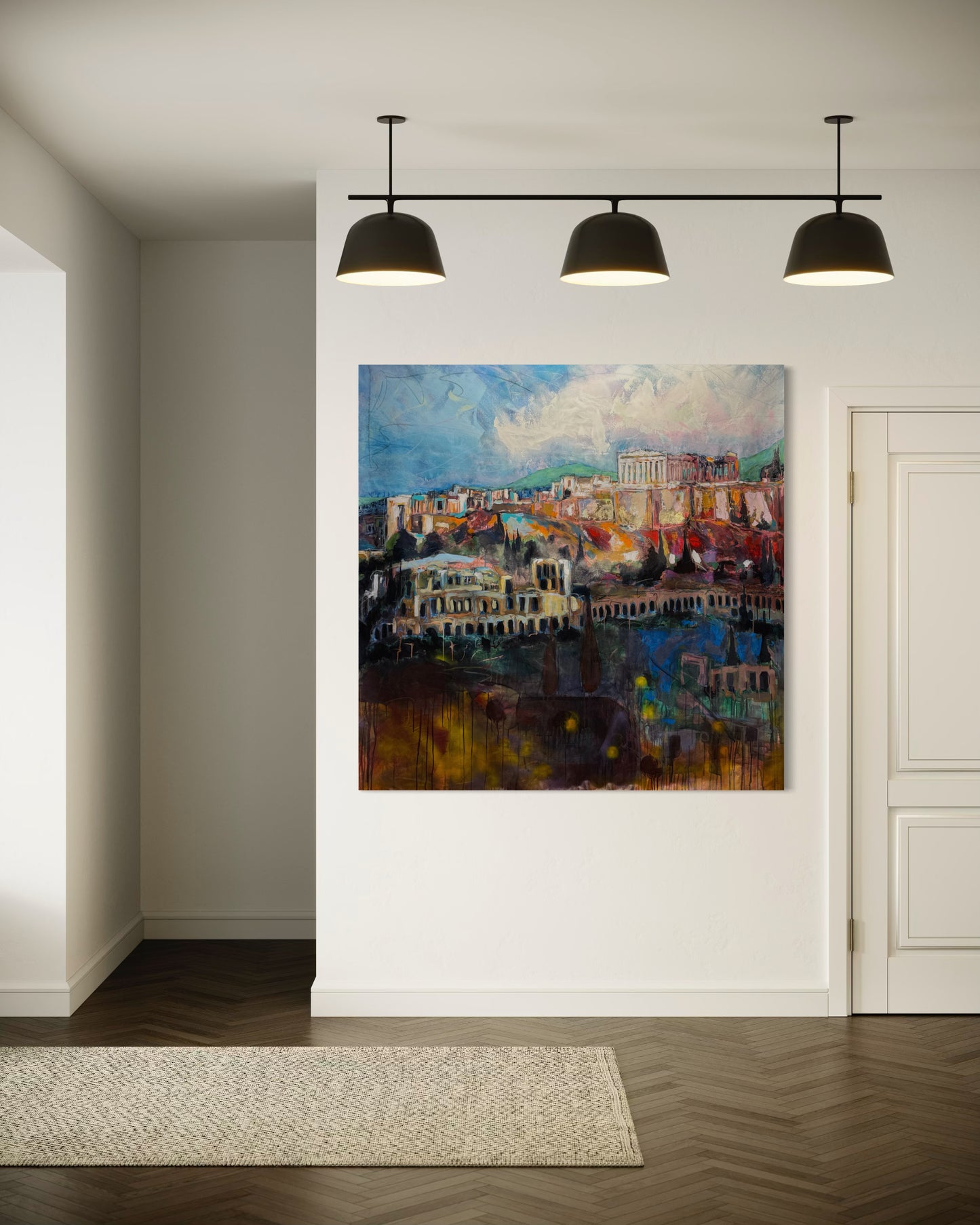 Acropolis Greece Original Painting in hallway