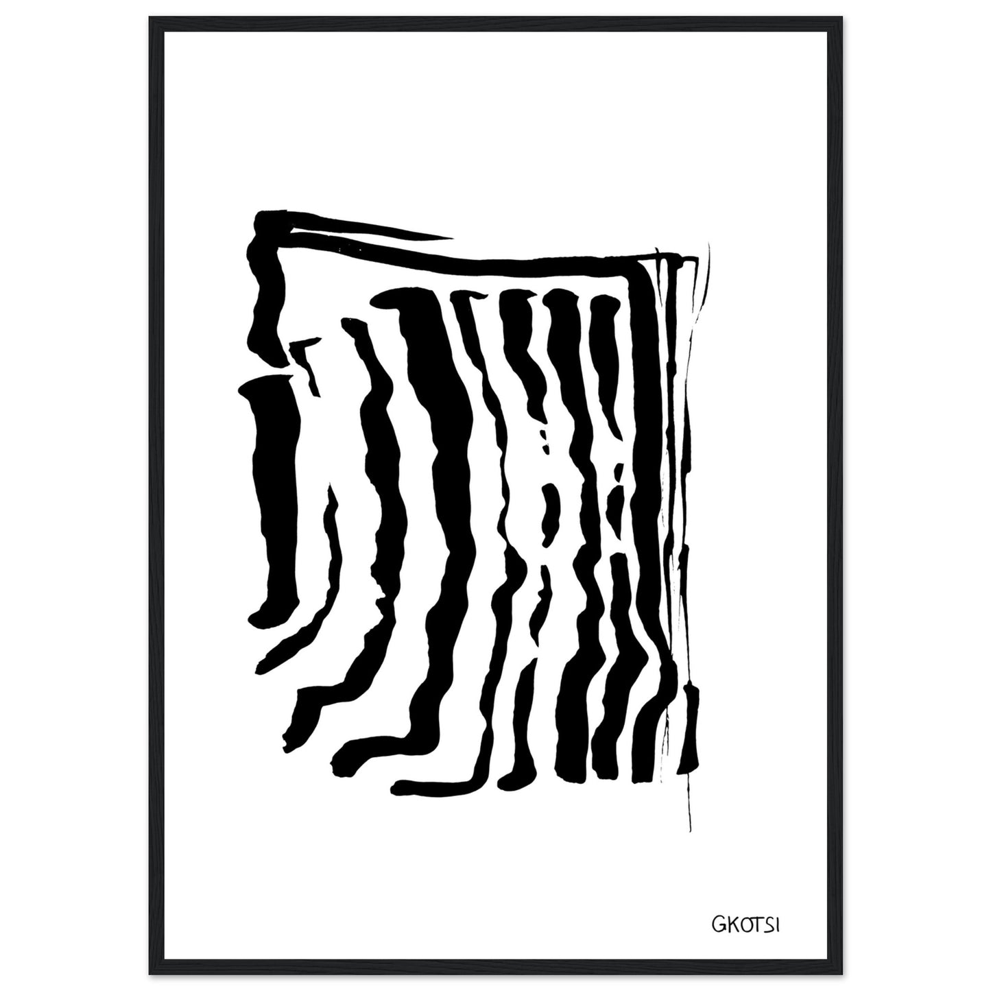 ADAPTING poster print displayed on wall