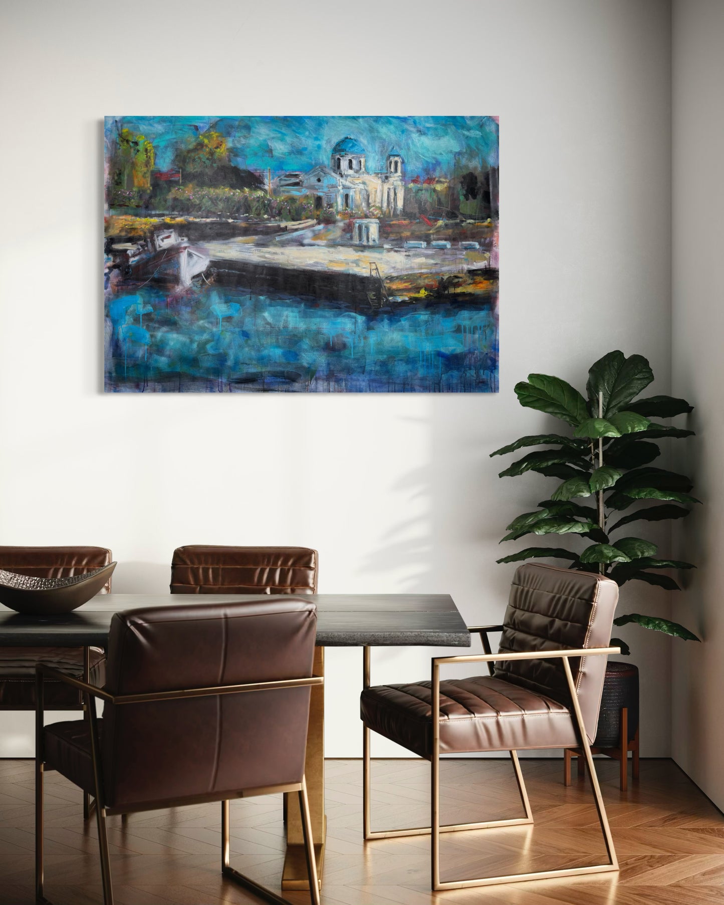 Agrili Home Greece Original Painting in a conference room