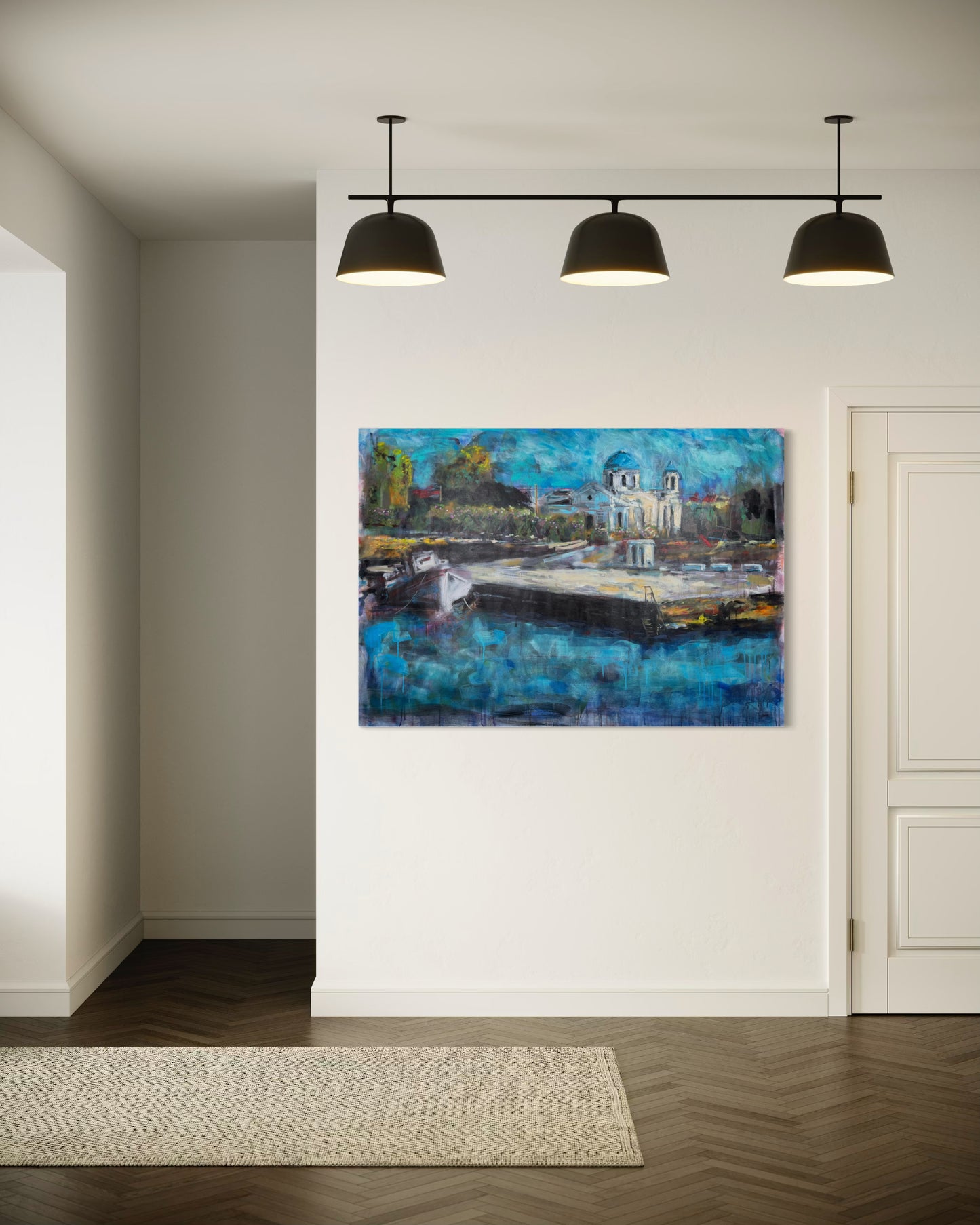 Agrili Home Greece Original Painting in hallway