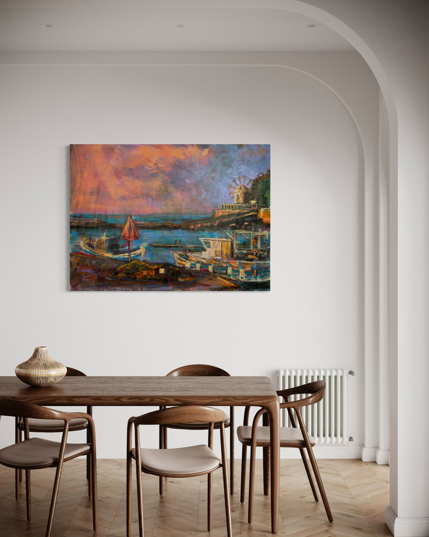 Agrili Nostalgia Greece Original Painting in breakfast room