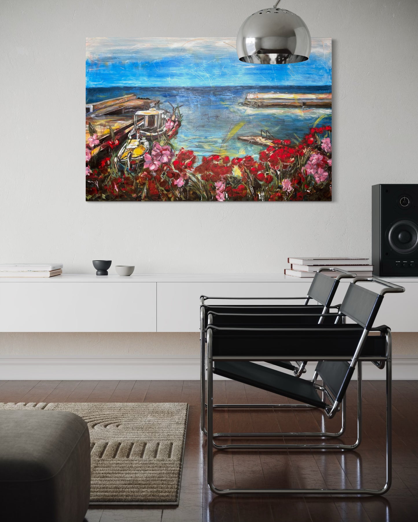 Agrili Summer Greece Original Painting in a home office