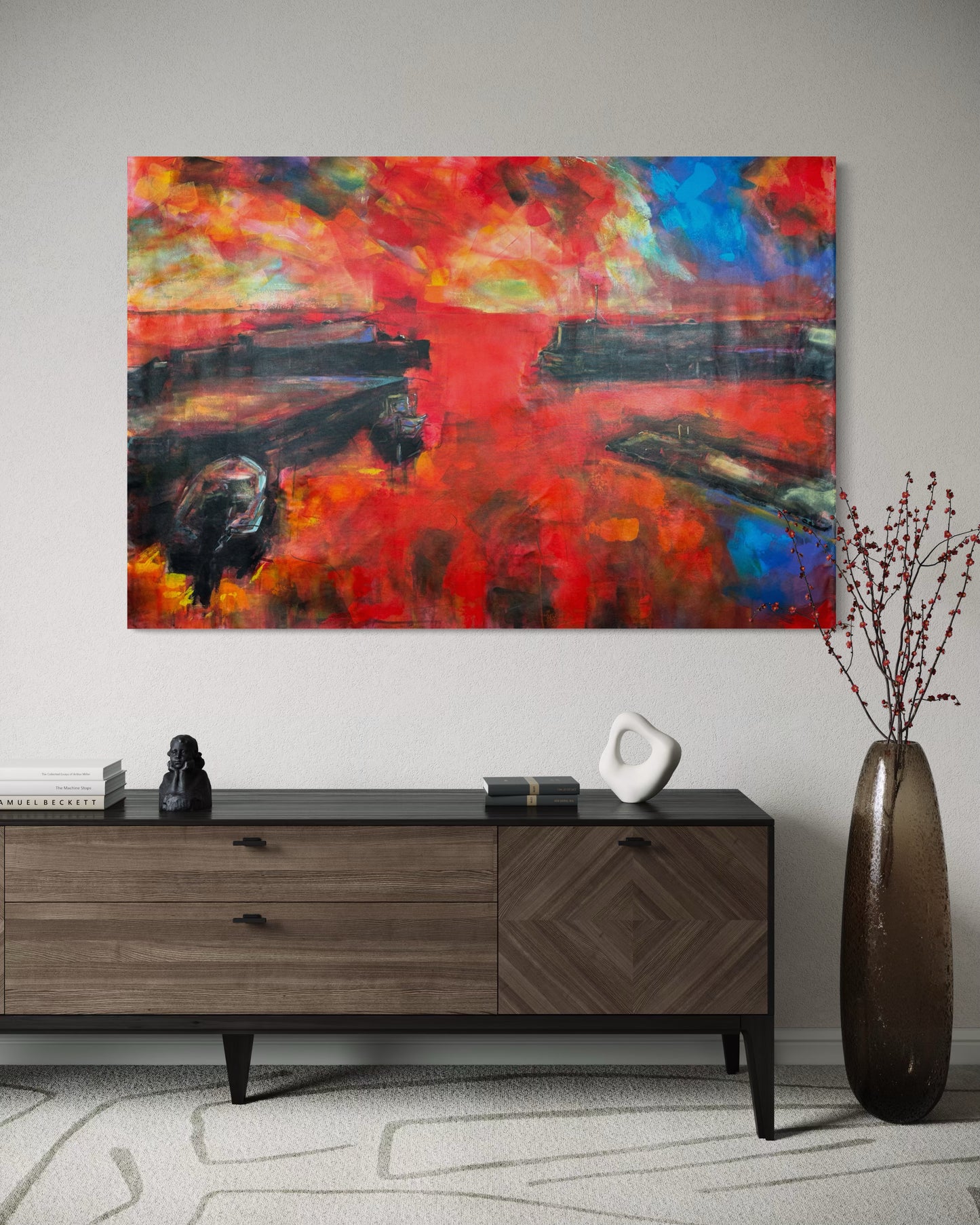 Agrili Magic Greece Original Painting over dresser with stylish design