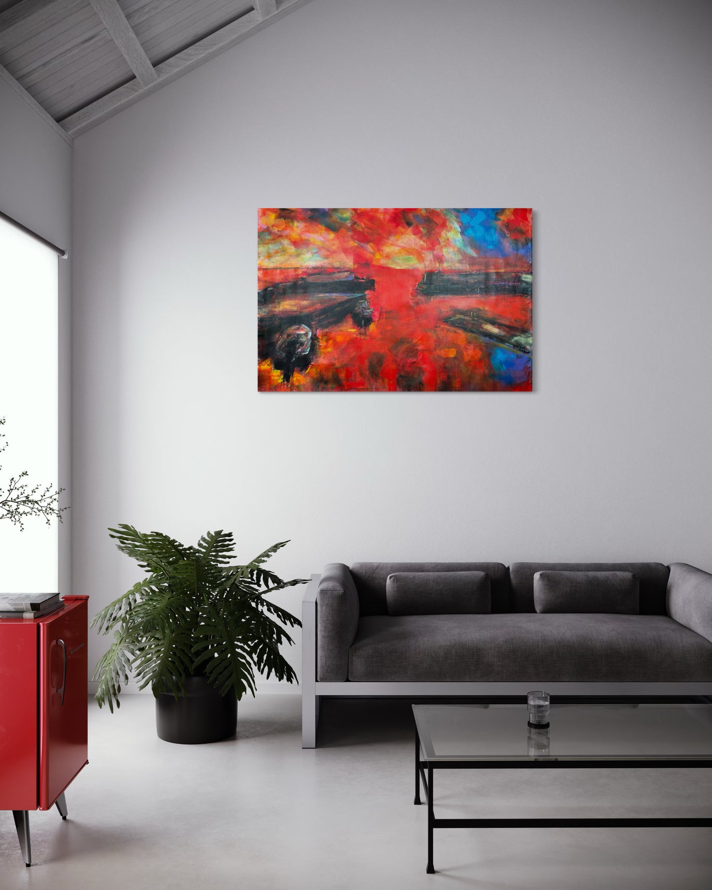 Agrili Magic Greece Original Painting in loft apartement