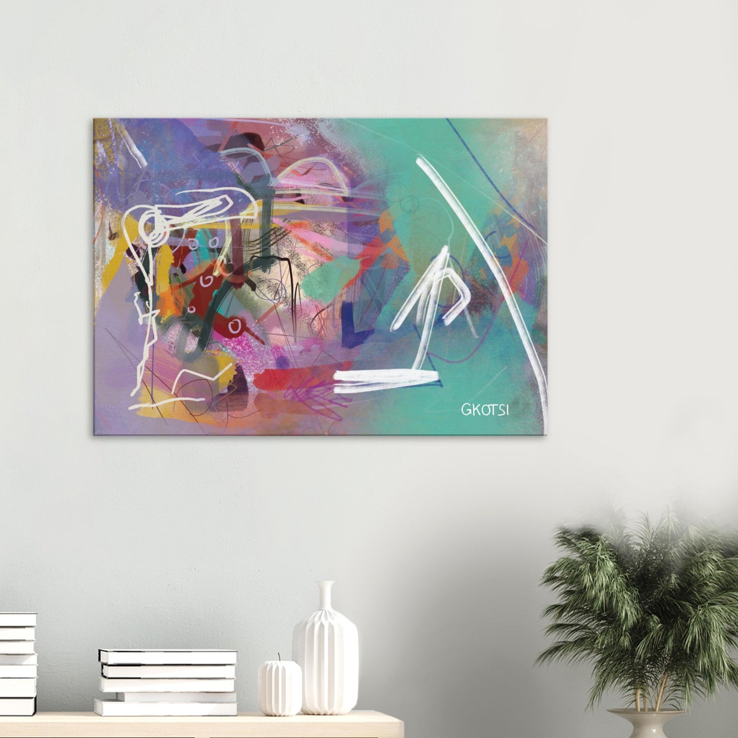 ALL WEEK Digital Canvas Print above white table