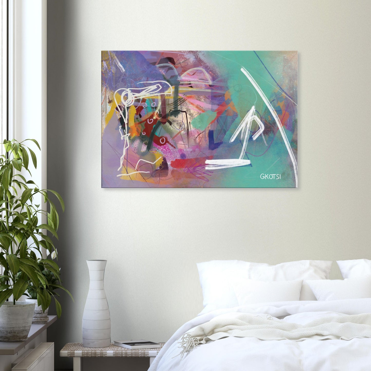 ALL WEEK Digital Canvas Print in bedroom