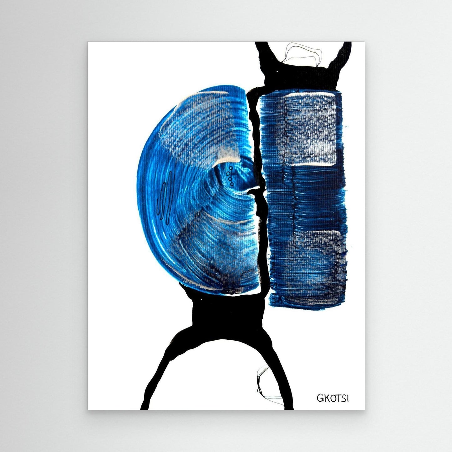 BALANCE canvas print detail view - abstract art texture and colors