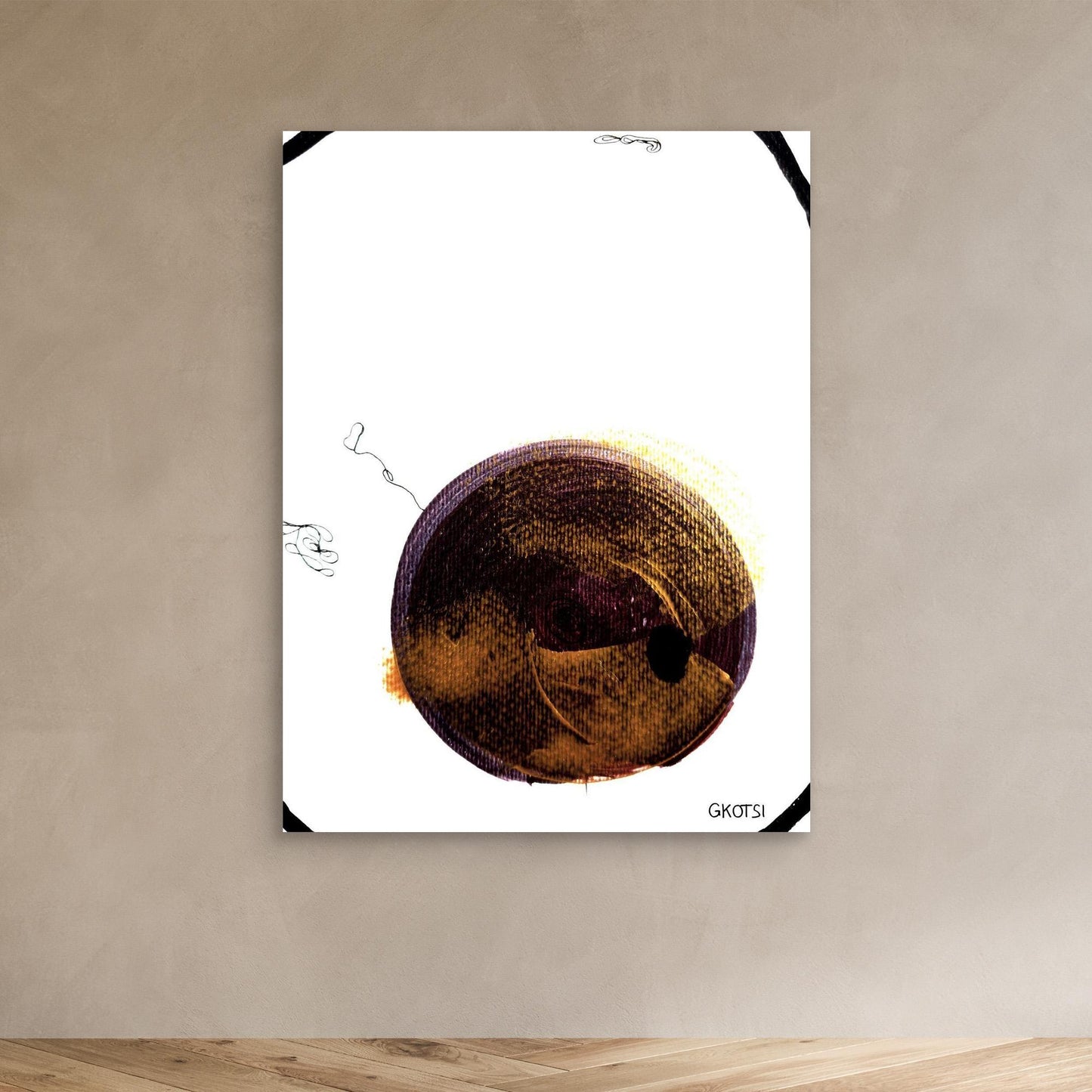 BALOON abstract canvas print - complete contemporary shapes room design