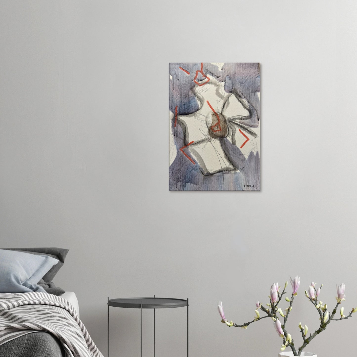 BLOOMY Canvas in modern bedroom - complete minimal moments room design