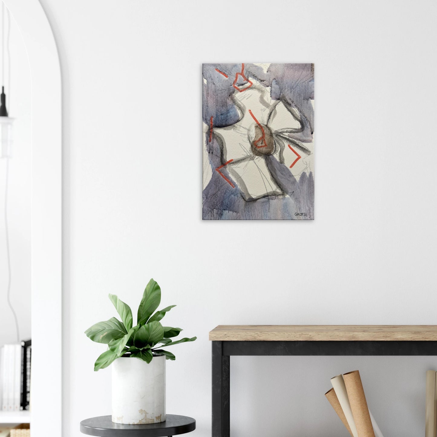 BLOOMY Canvas next to table and plant - natural minimal moments interior design