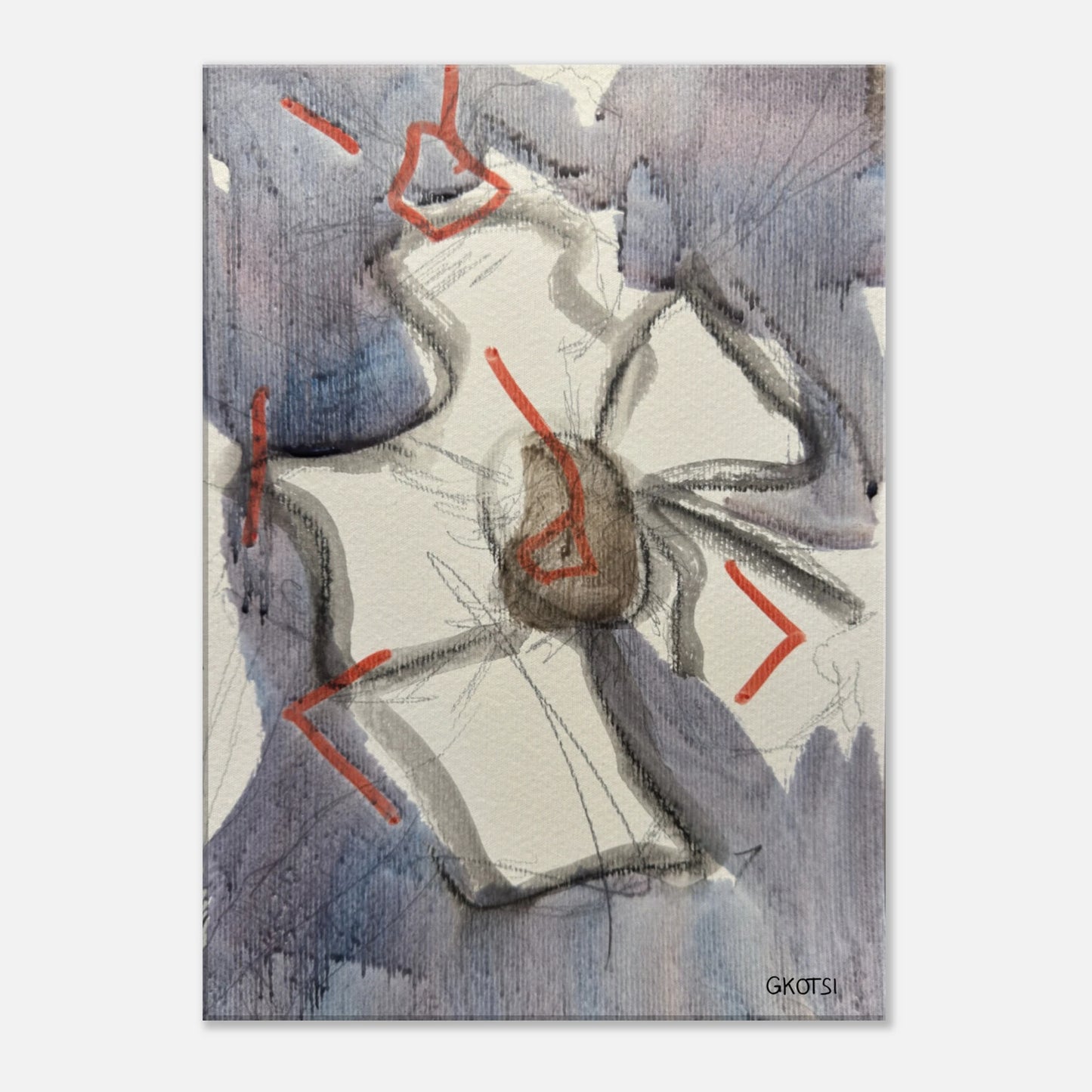 BLOOMY Canvas print detail view - minimal moments floral artwork for peaceful spaces