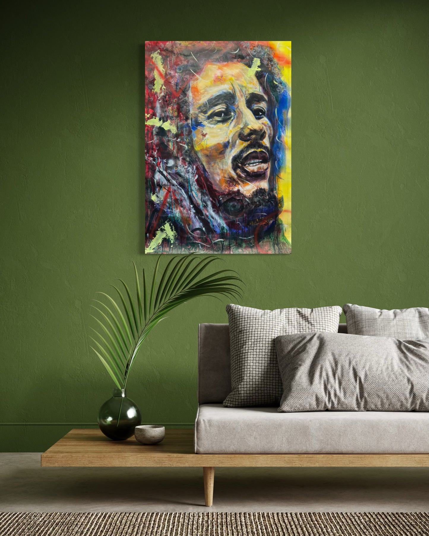 Bob Marley with sofa