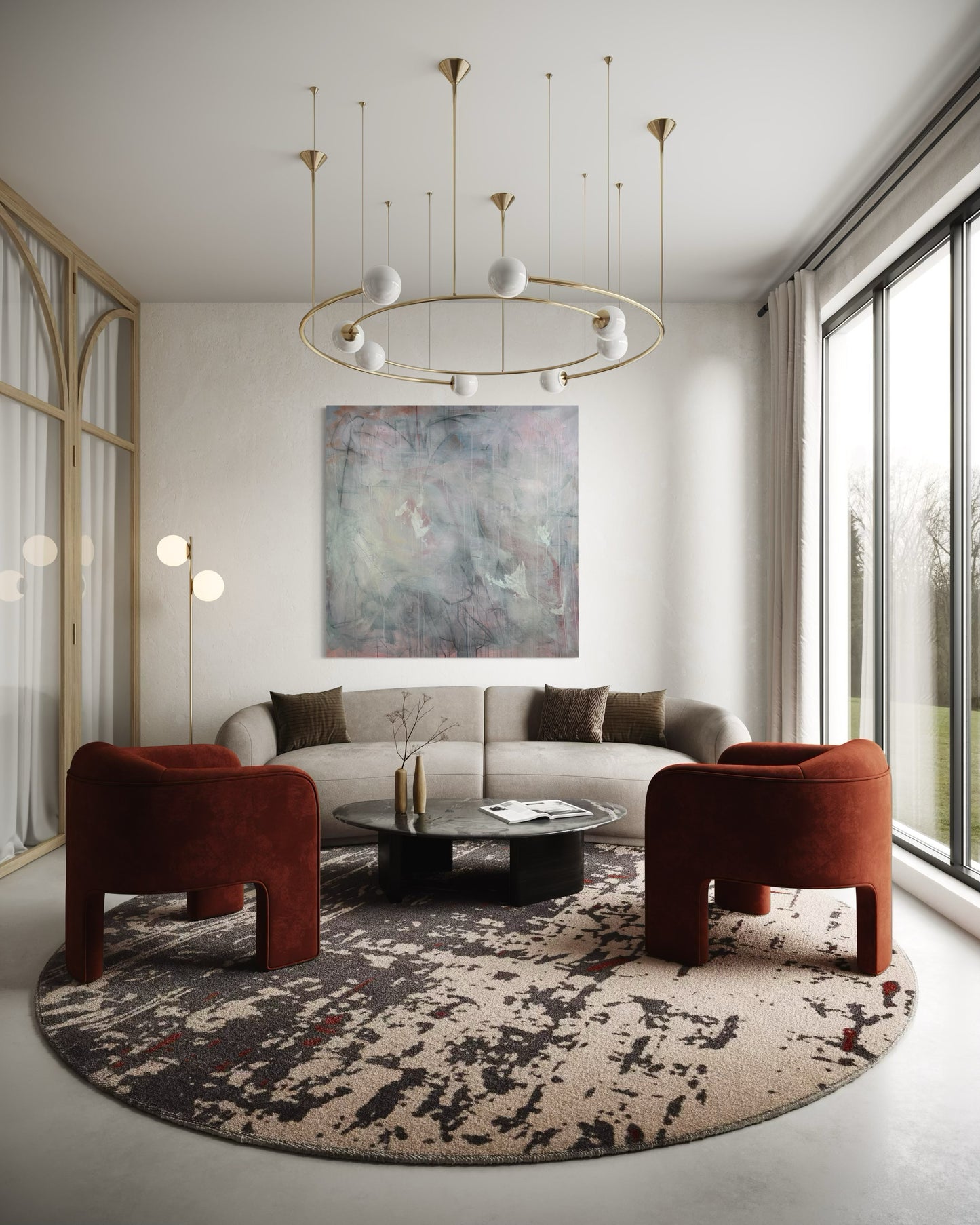 Calm Abstract Original Painting in modern living room