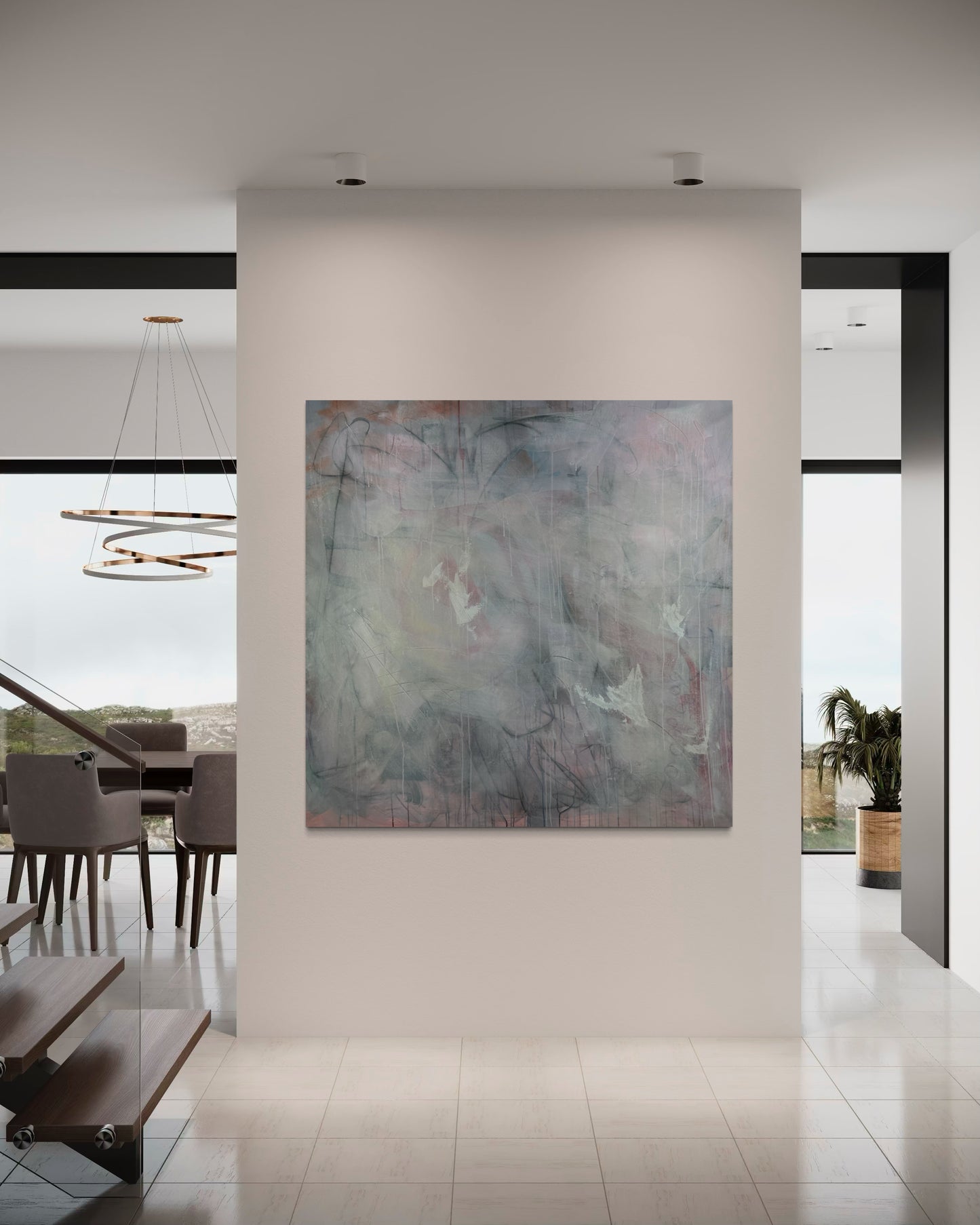 Calm Abstract Original Painting in luxury maisonette