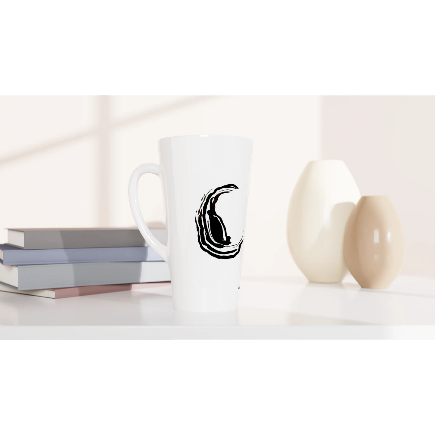 CENTERED White Ceramic Mug in office Mindful Quotes & Soul Notes