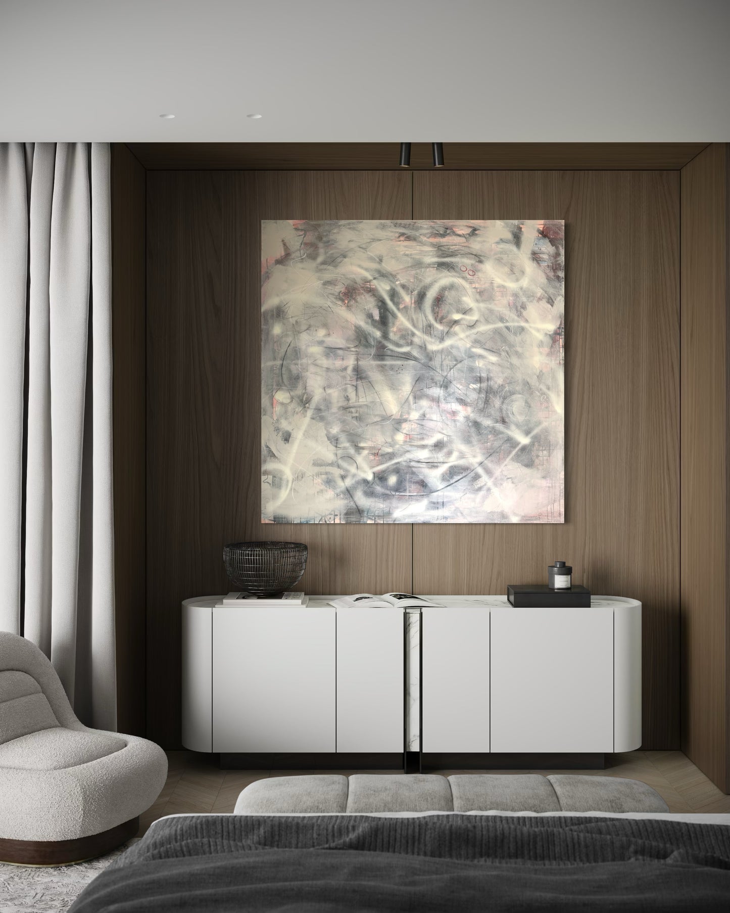 Connect - Original Painting Relaxing in luxury hotel room