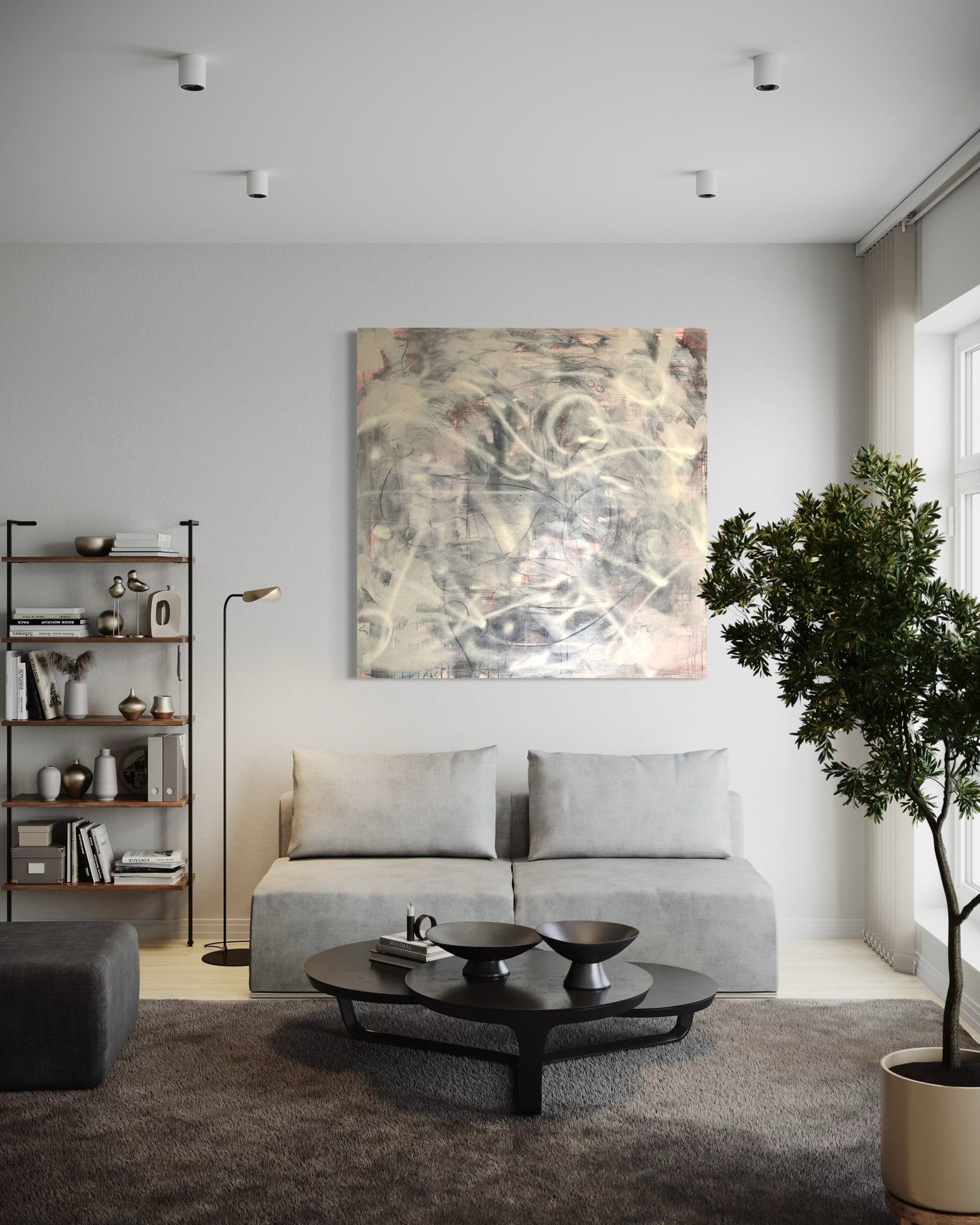 Connect - Original Painting Relaxing in modern living space