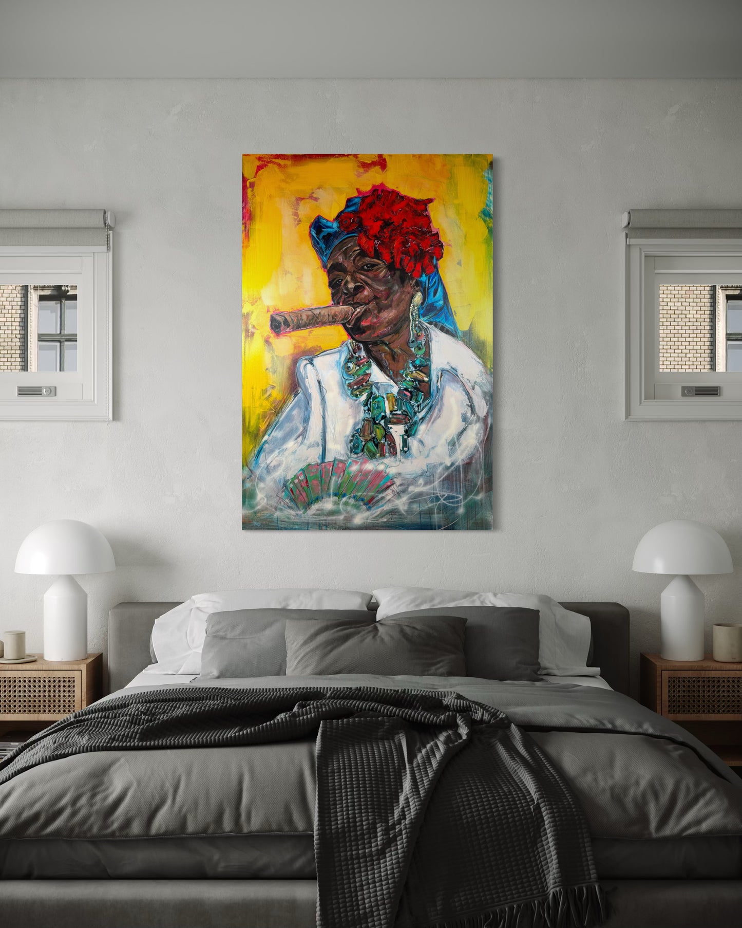 CUBAN WOMAN WITH CIGAR