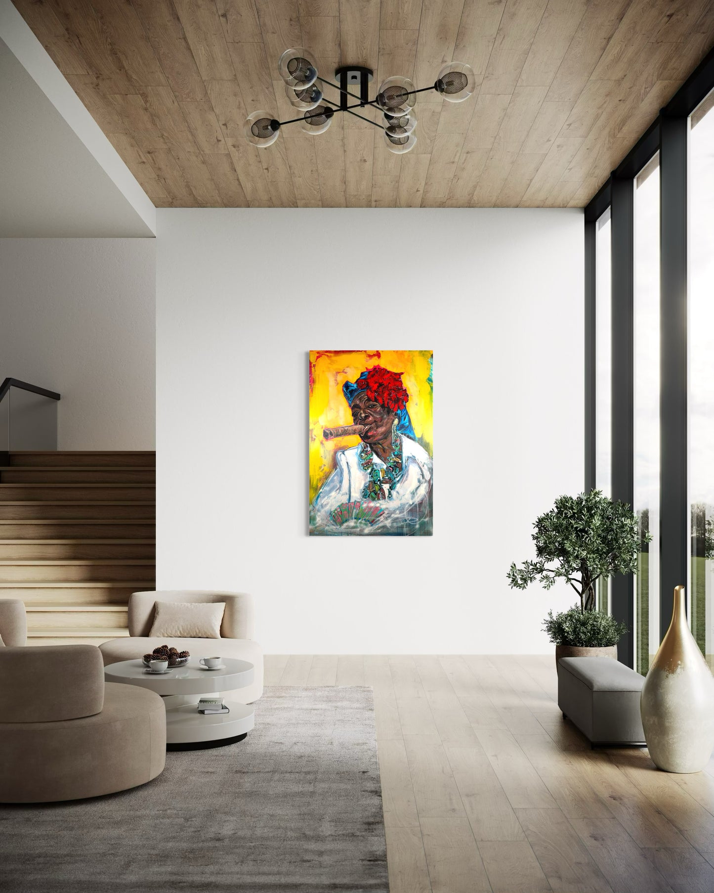 CUBAN WOMAN WITH CIGAR