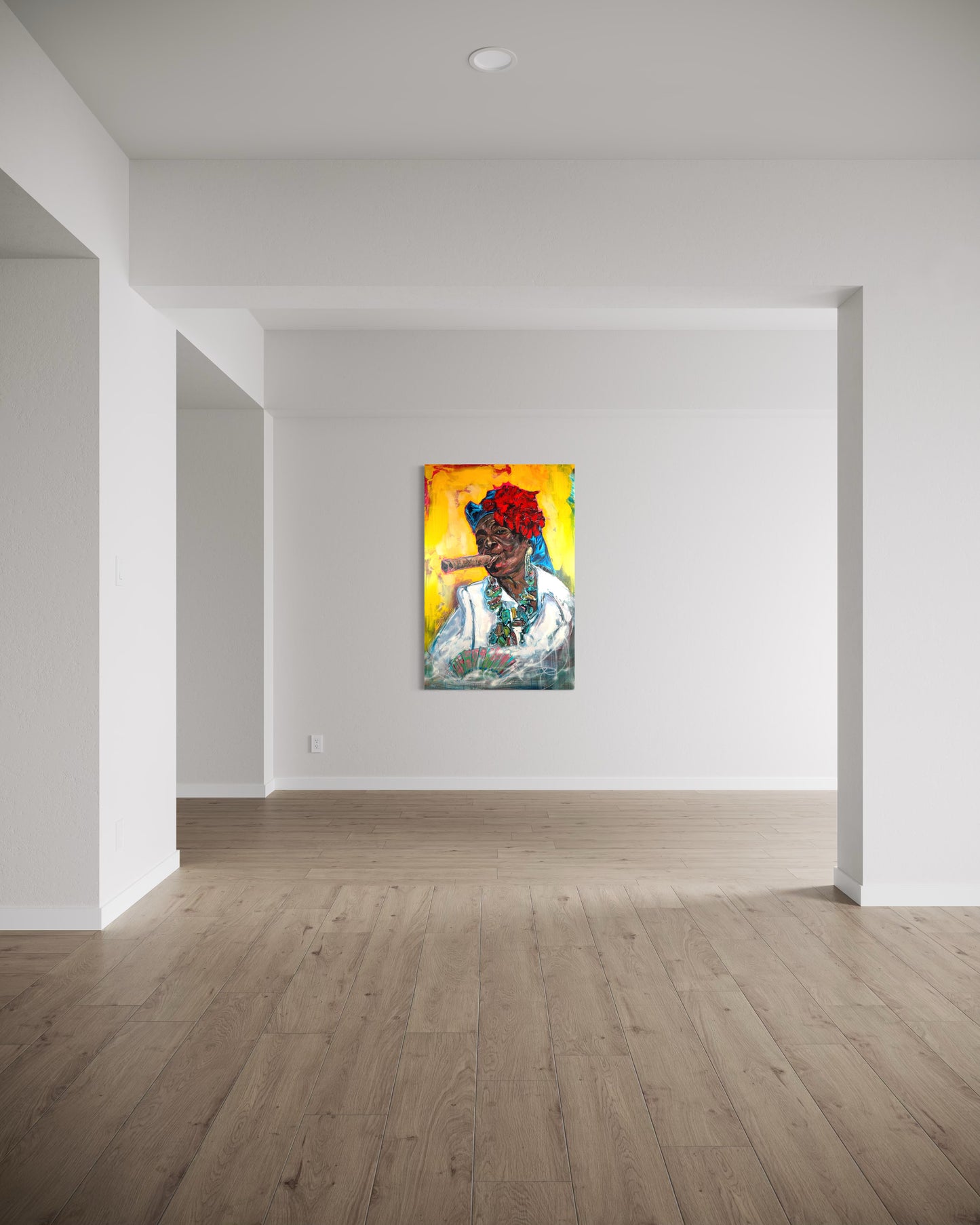 CUBAN WOMAN WITH CIGAR