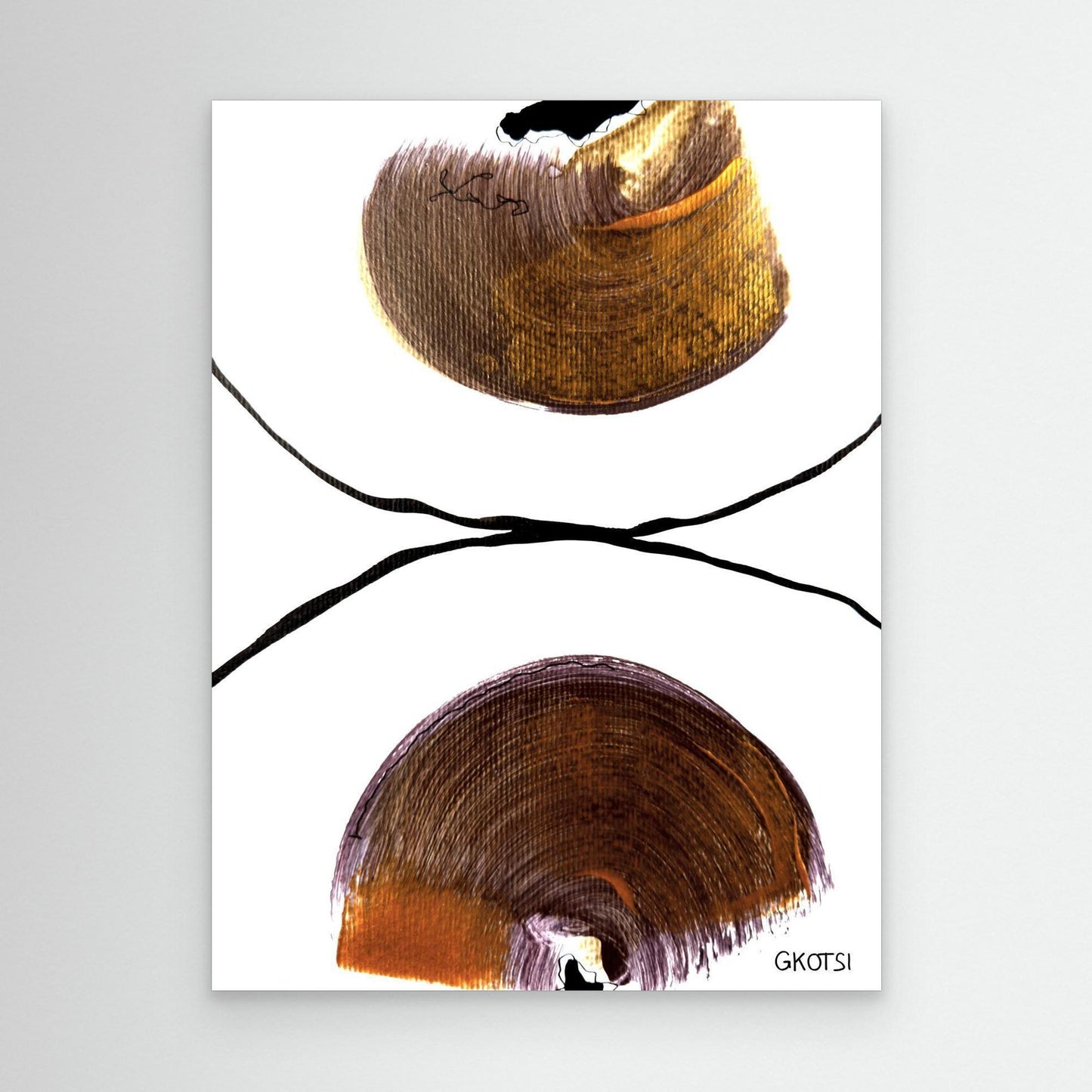 DIE HÄLFTE abstract canvas print detail view - conceptual artwork for modern spaces