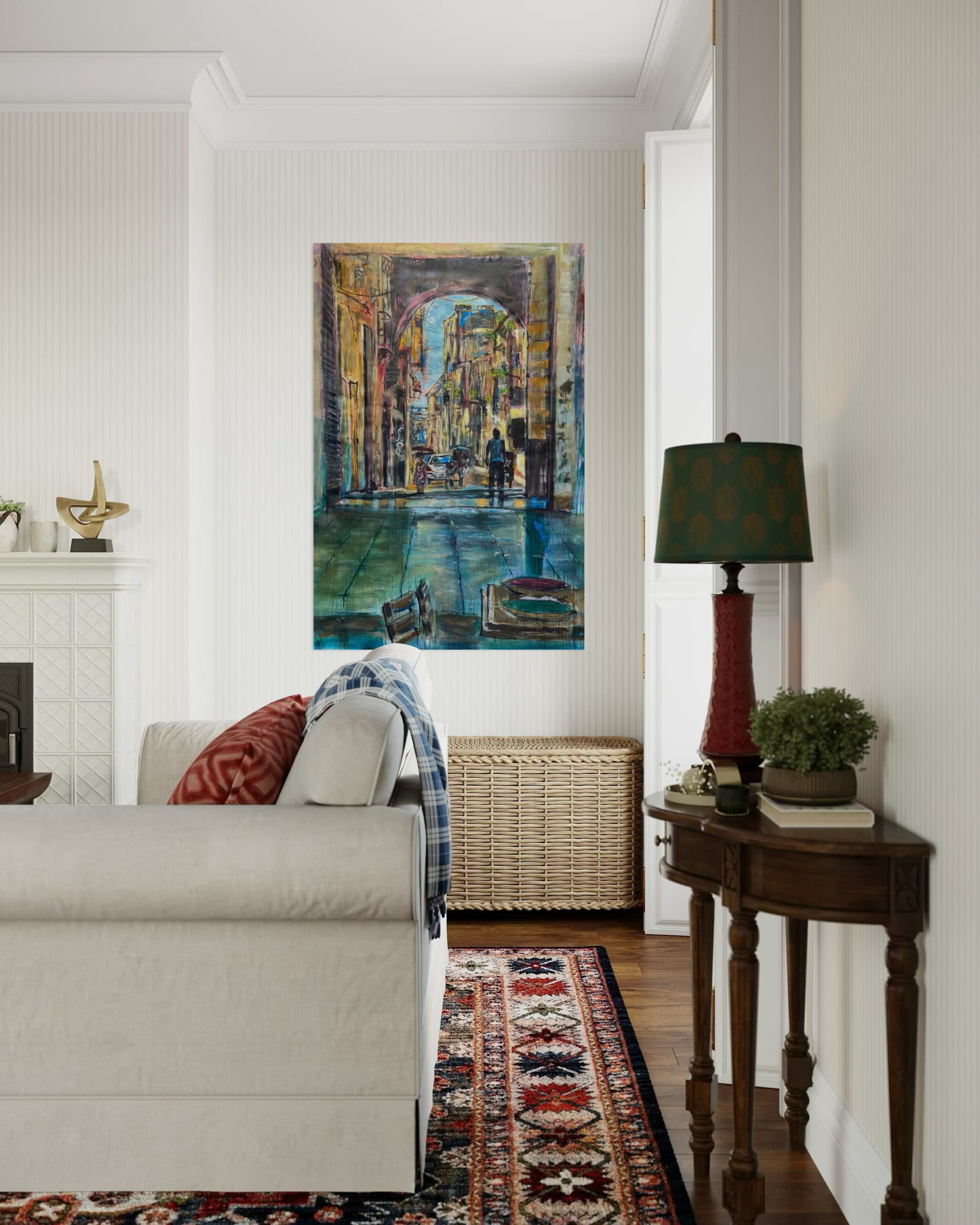 El Desayuno Travel Original Paintings in living room