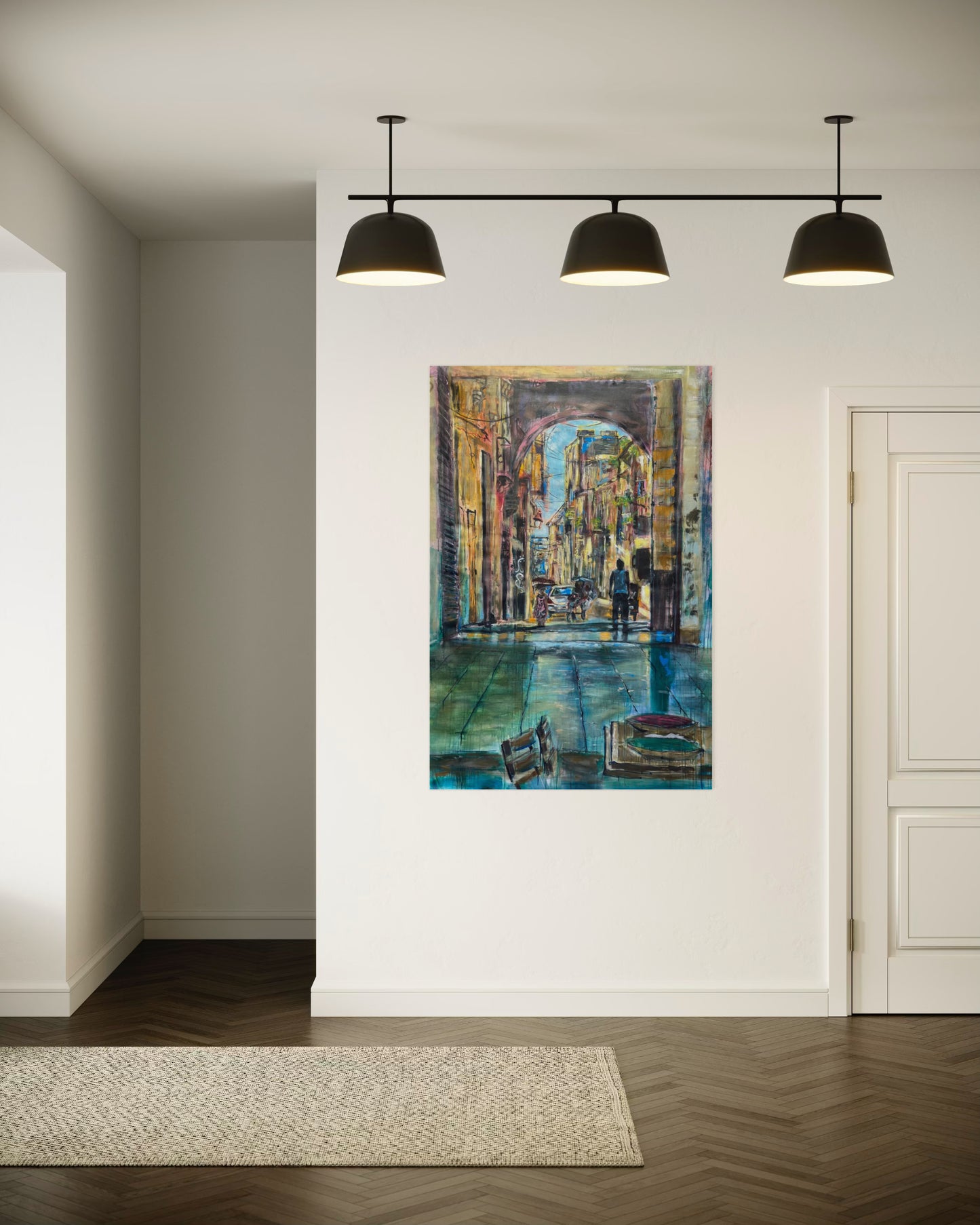 El Desayuno Travel Original Paintings in hallway