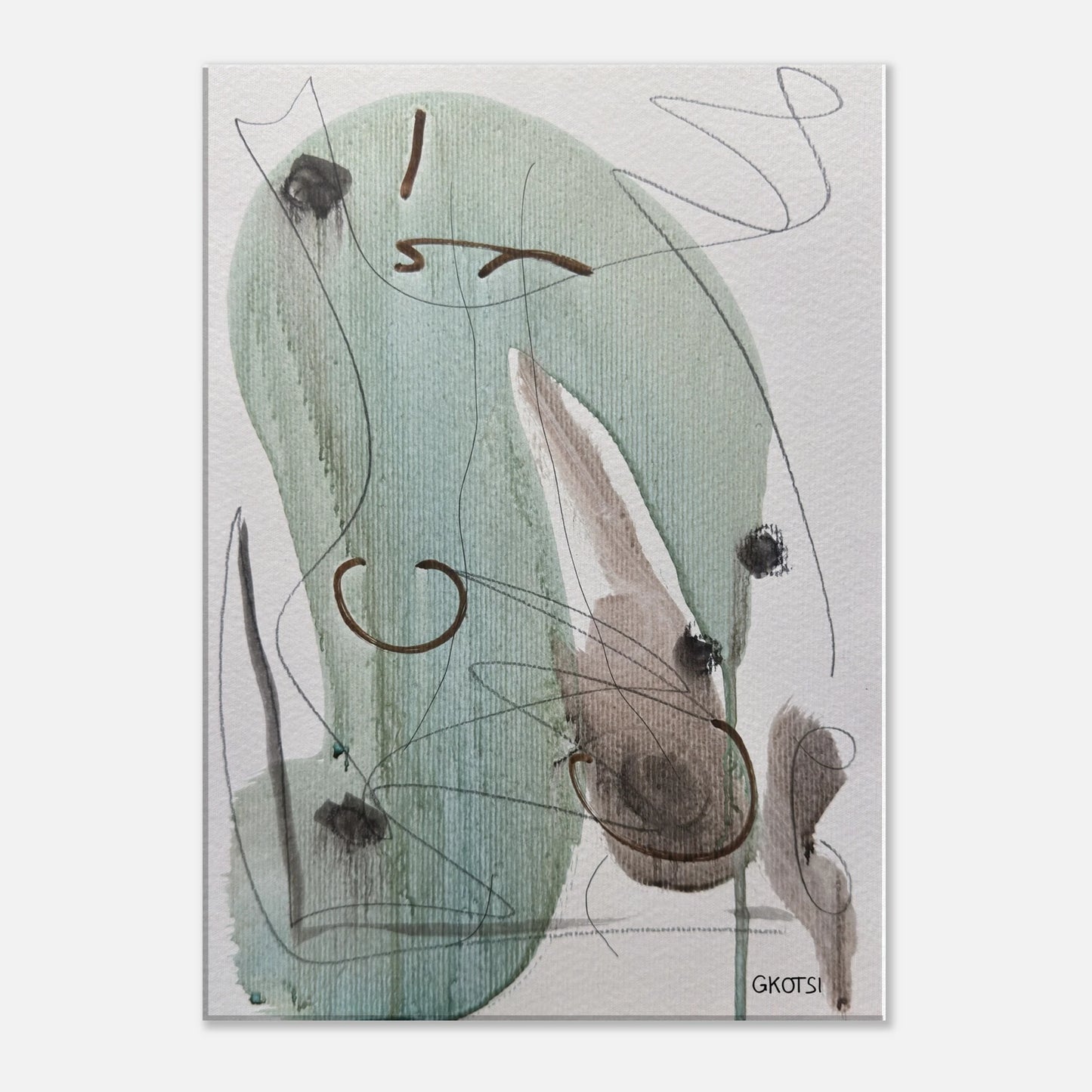 ELEGANTLY Canvas print detail view - minimal moments artwork for peaceful spaces