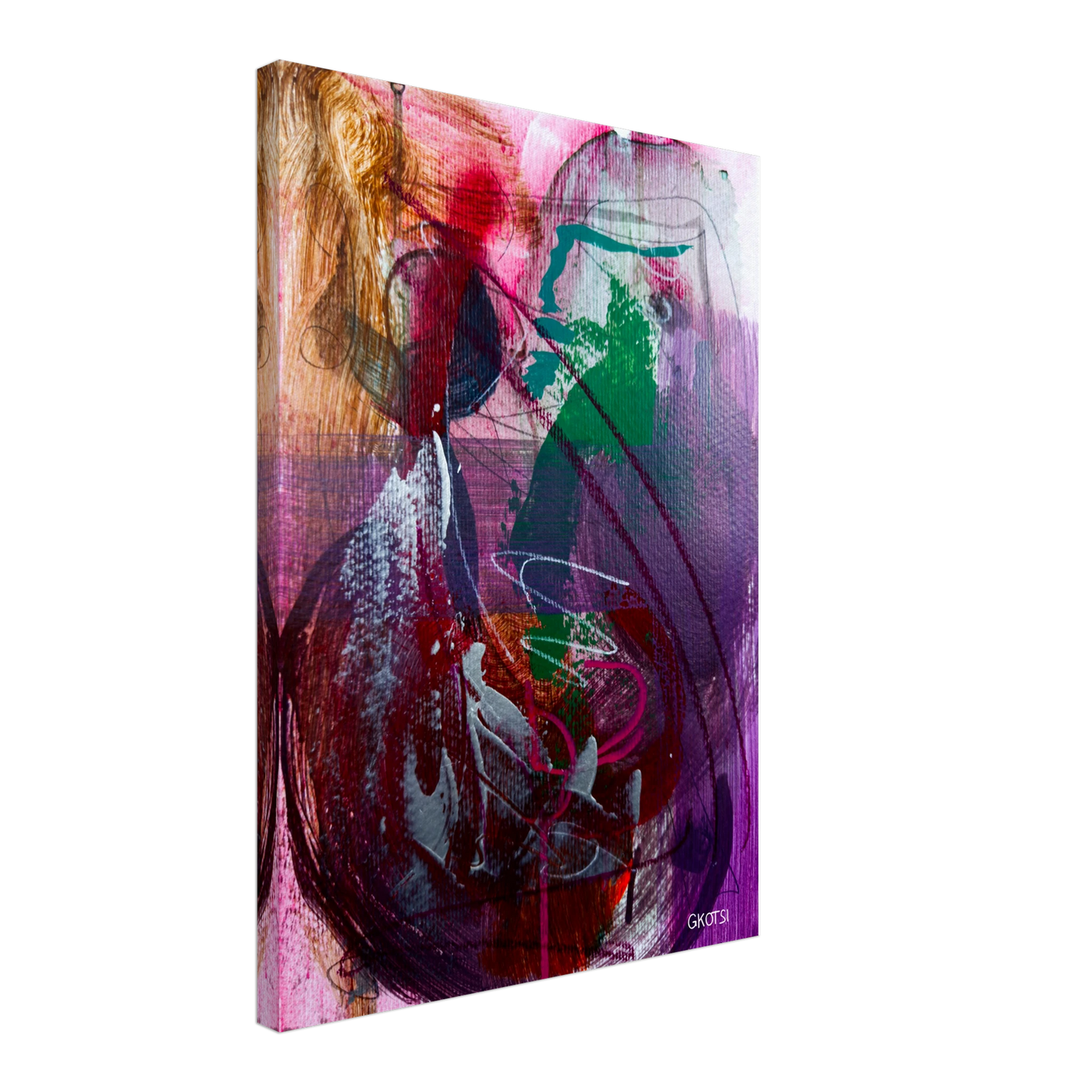 ELEGANTLY canvas print in diagonal side position showing elegant artwork
