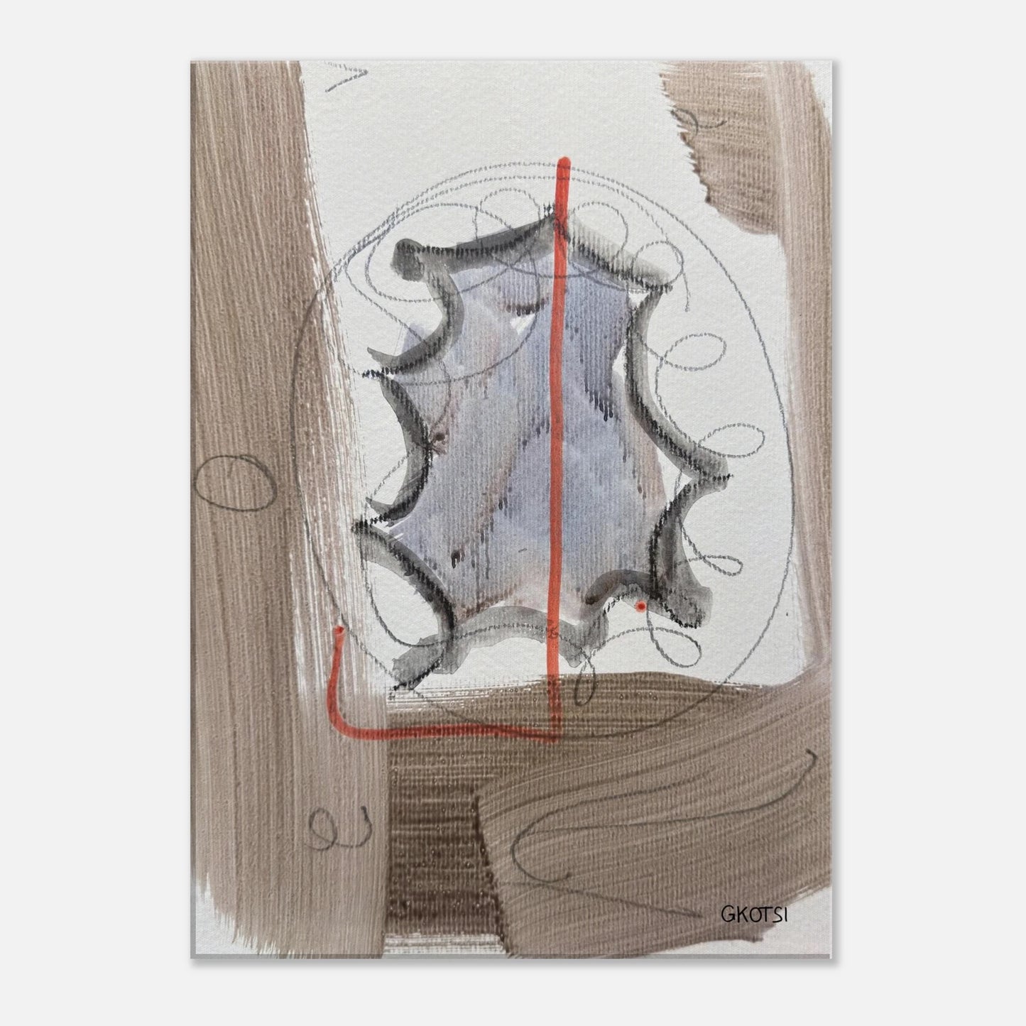 EXITINGLY Canvas print detail view - bold artwork for dynamic spaces