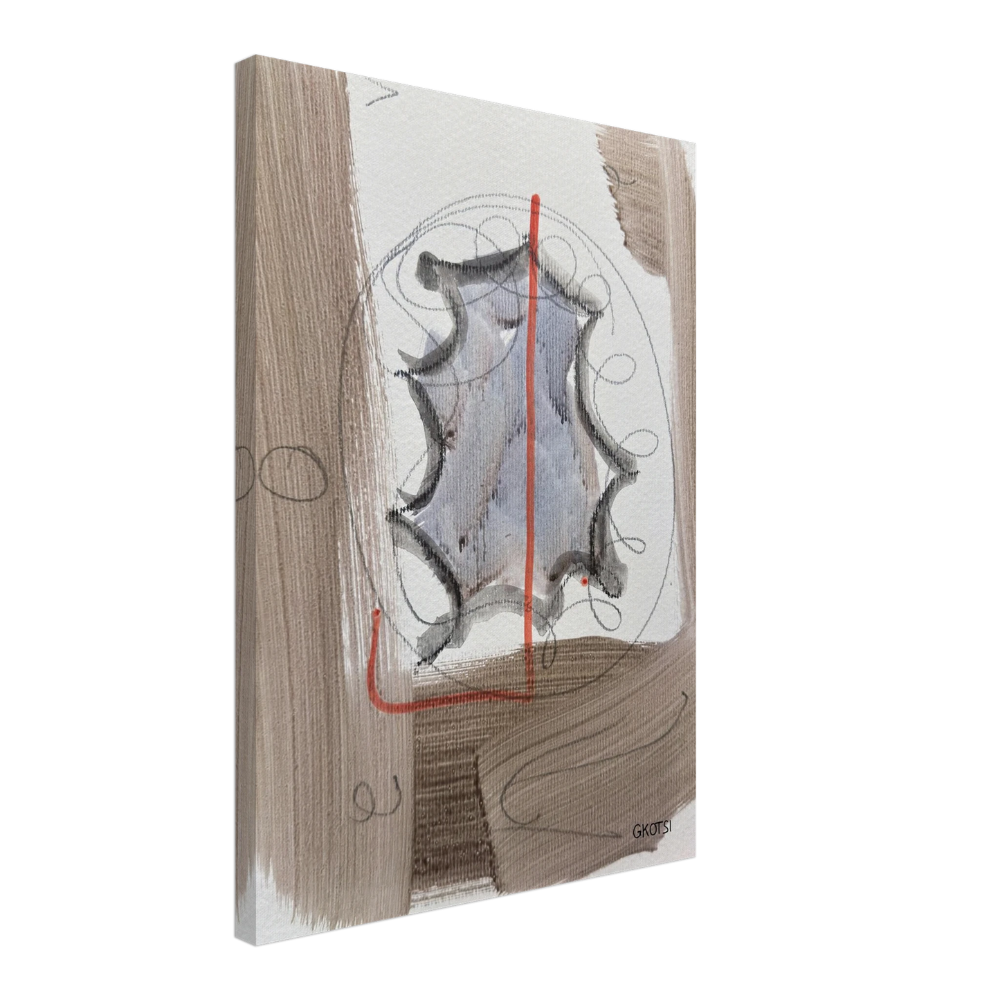 EXITINGLY Canvas viewed from side - exciting wall art perspective