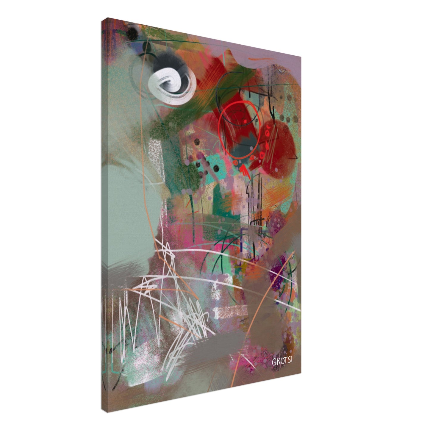 FUNBOARD Digital Canvas Print - Angled view showing enhanced texture and premium quality finish