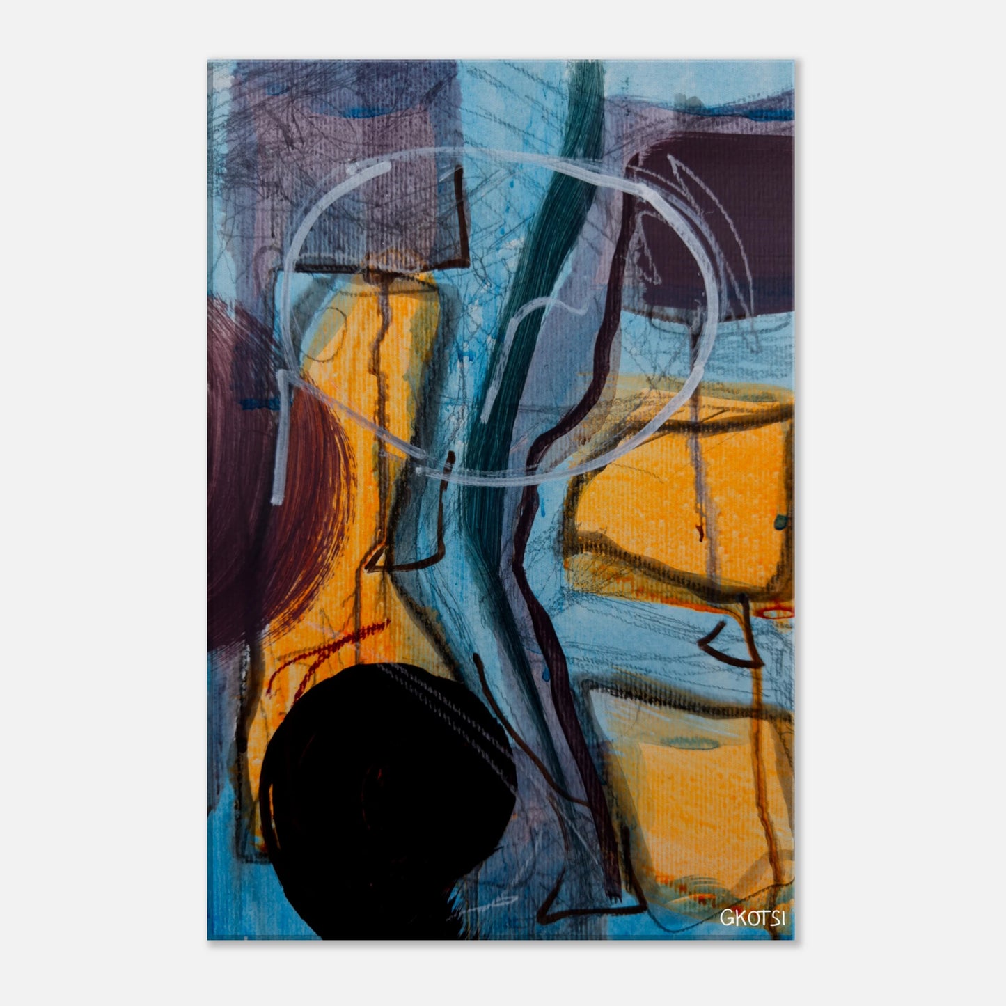GLOBALLY canvas print close-up showing vibrant colors