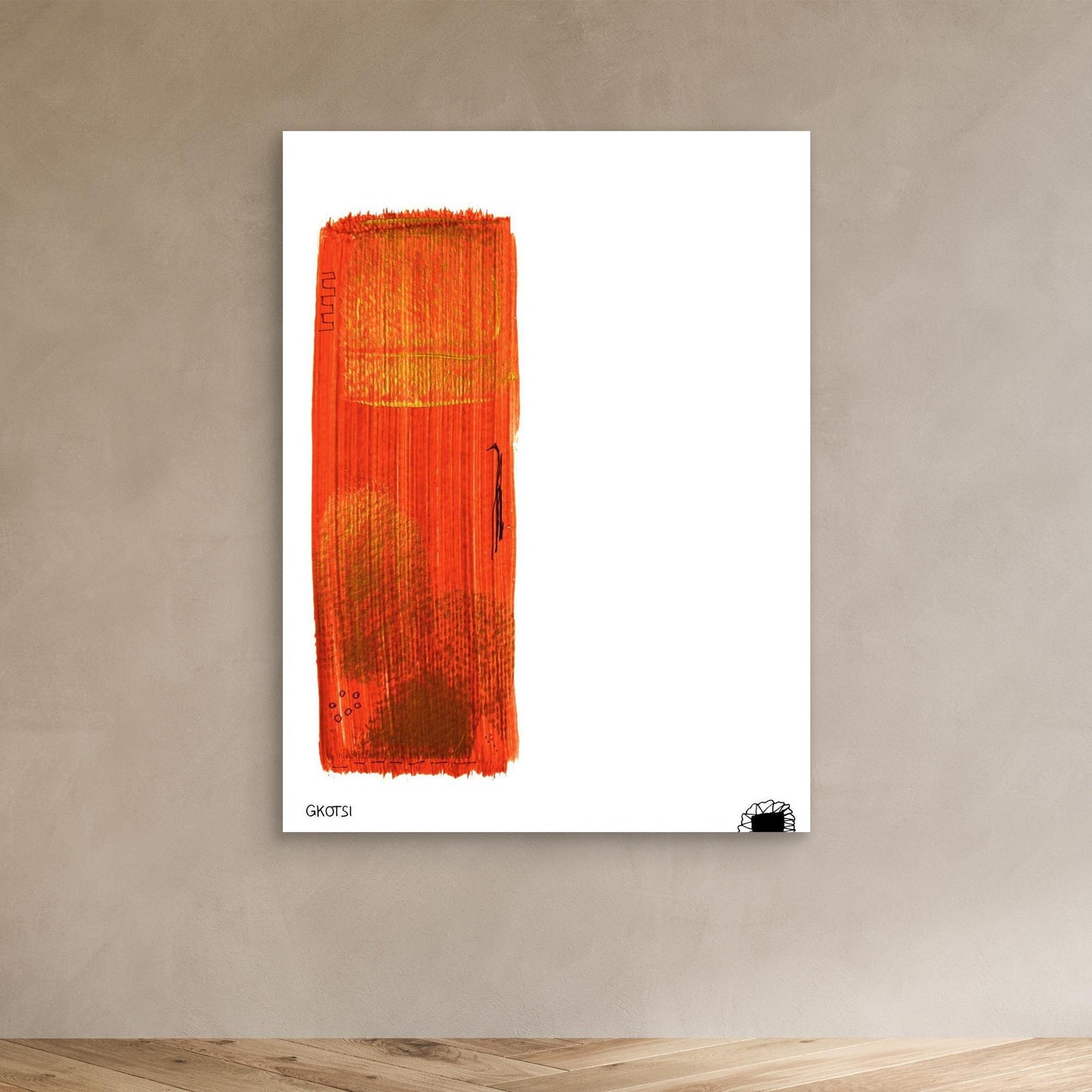 GOLD artwork close-up detail - modern luxurious abstract canvas texture