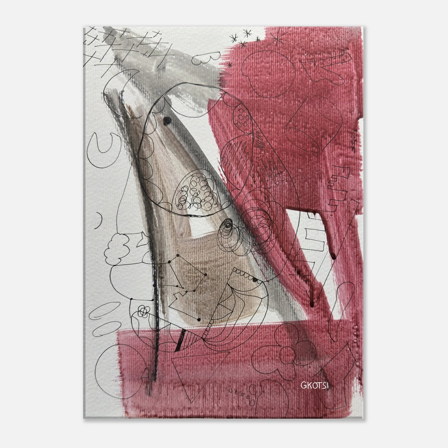 GROOVY Canvas print detail view - rhythmic artwork for modern spaces