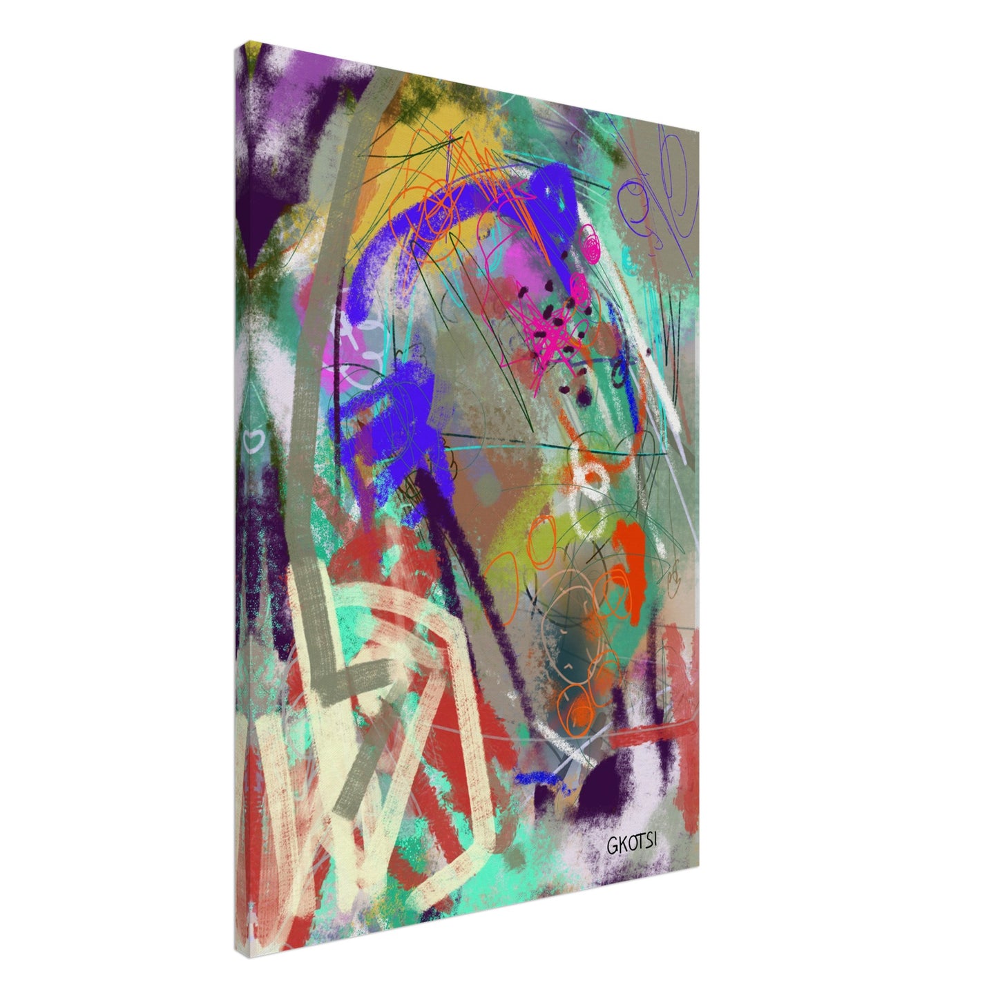 HANGING OUT Digital Canvas Print - Angled view