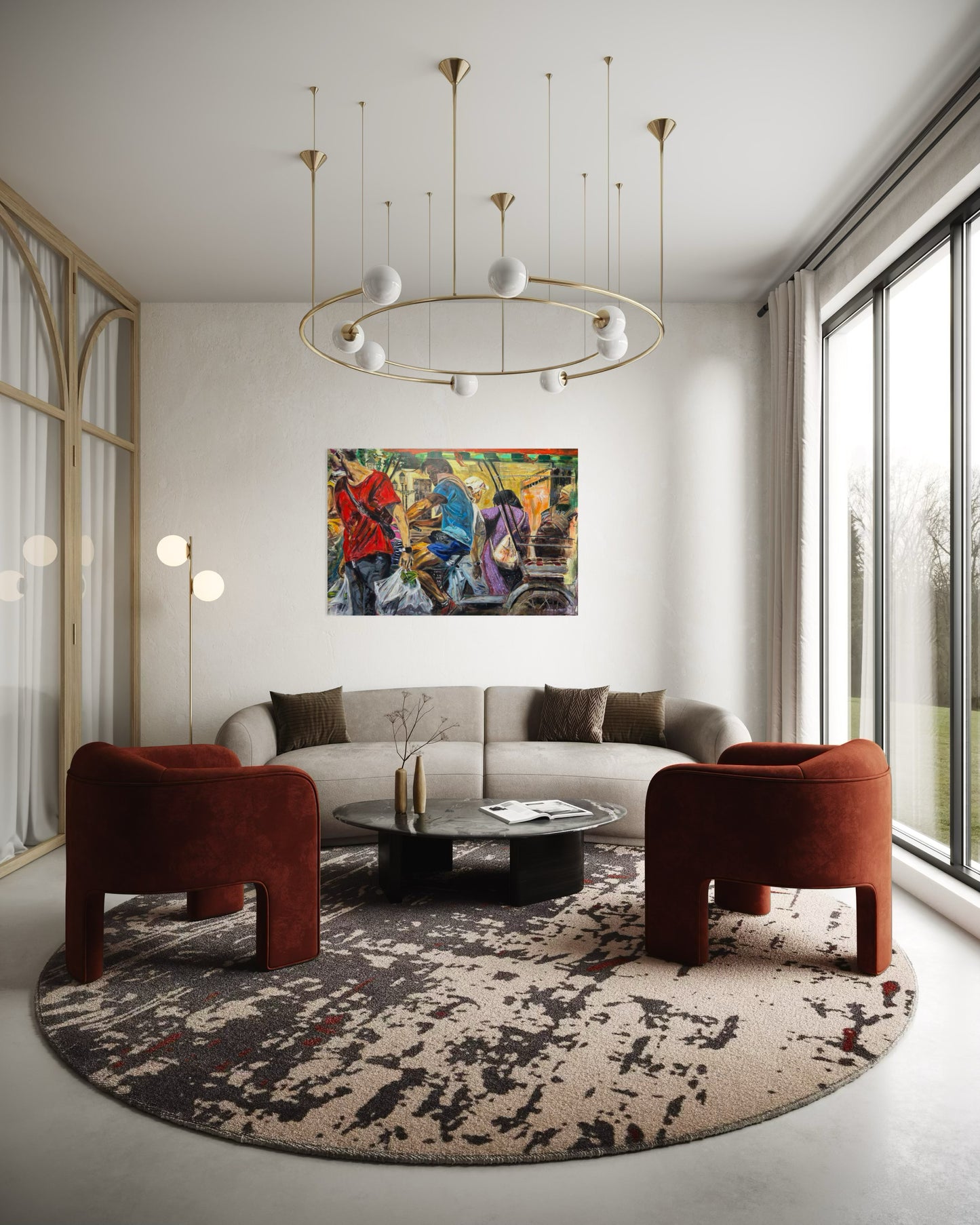 Havana Vieja Travel Original Painting in elegant living room
