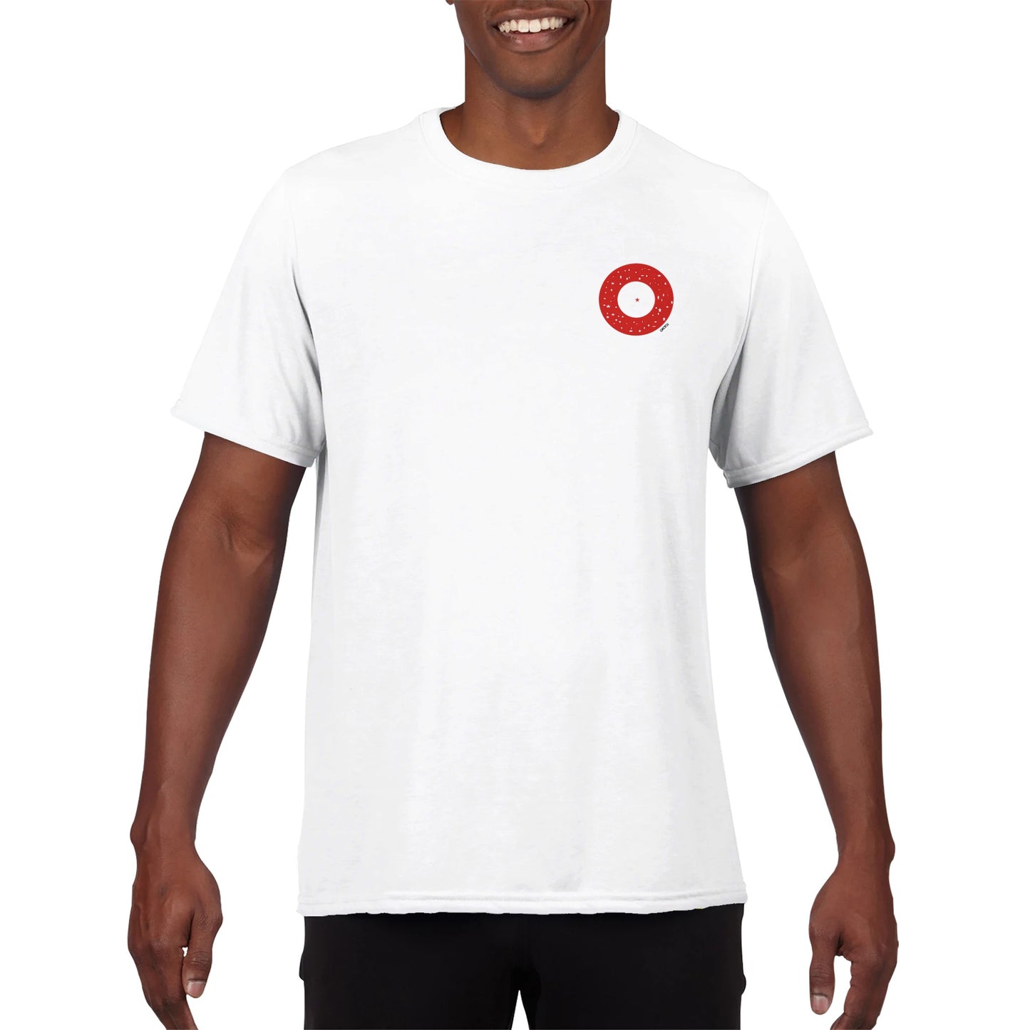 IN YOUR CENTER empowering design T-shirt front view man