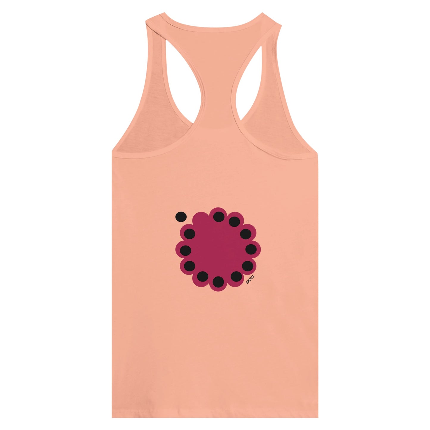 KNOWING Tank Top Empowering Design back view light orange