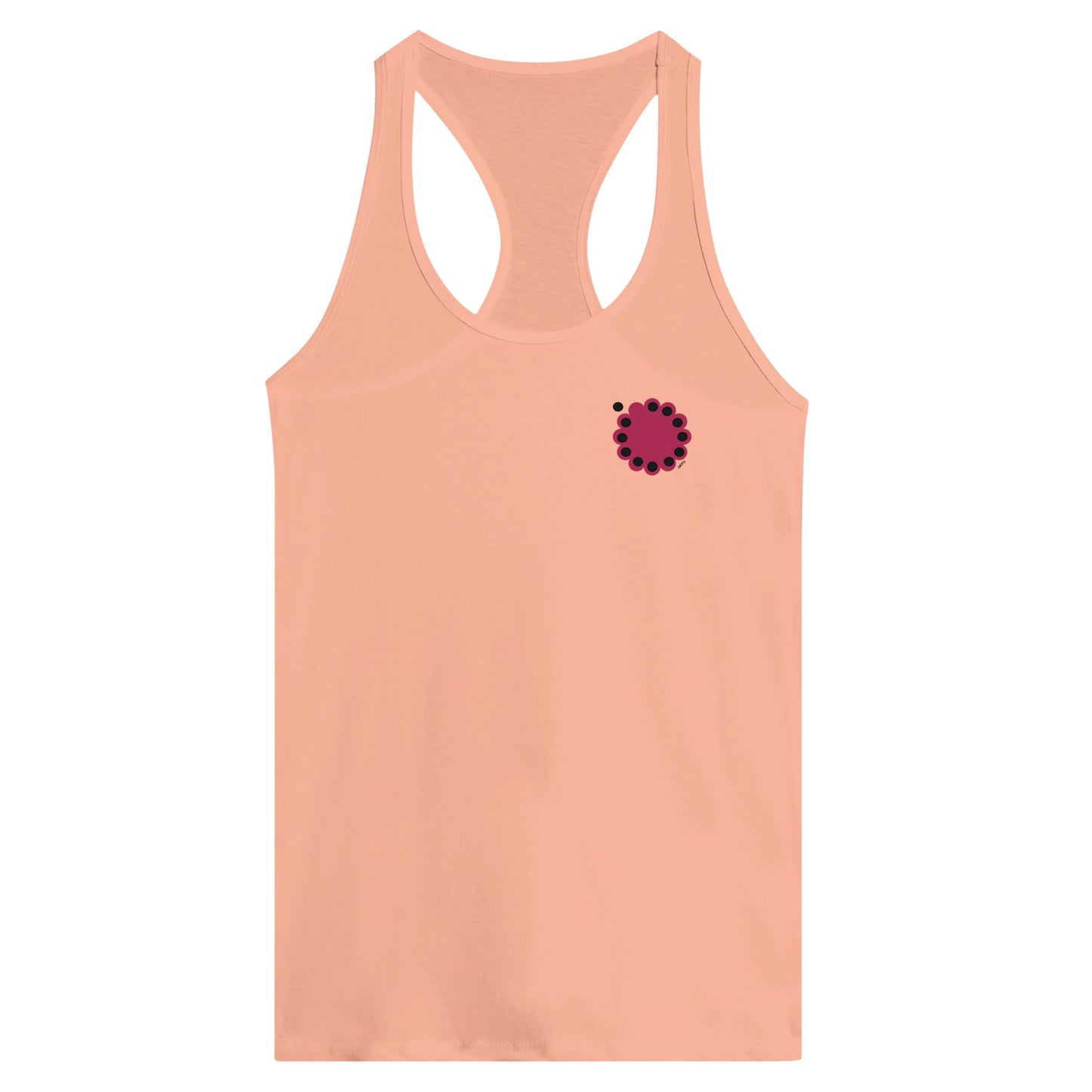 KNOWING Tank Top Empowering Design front view light orange
