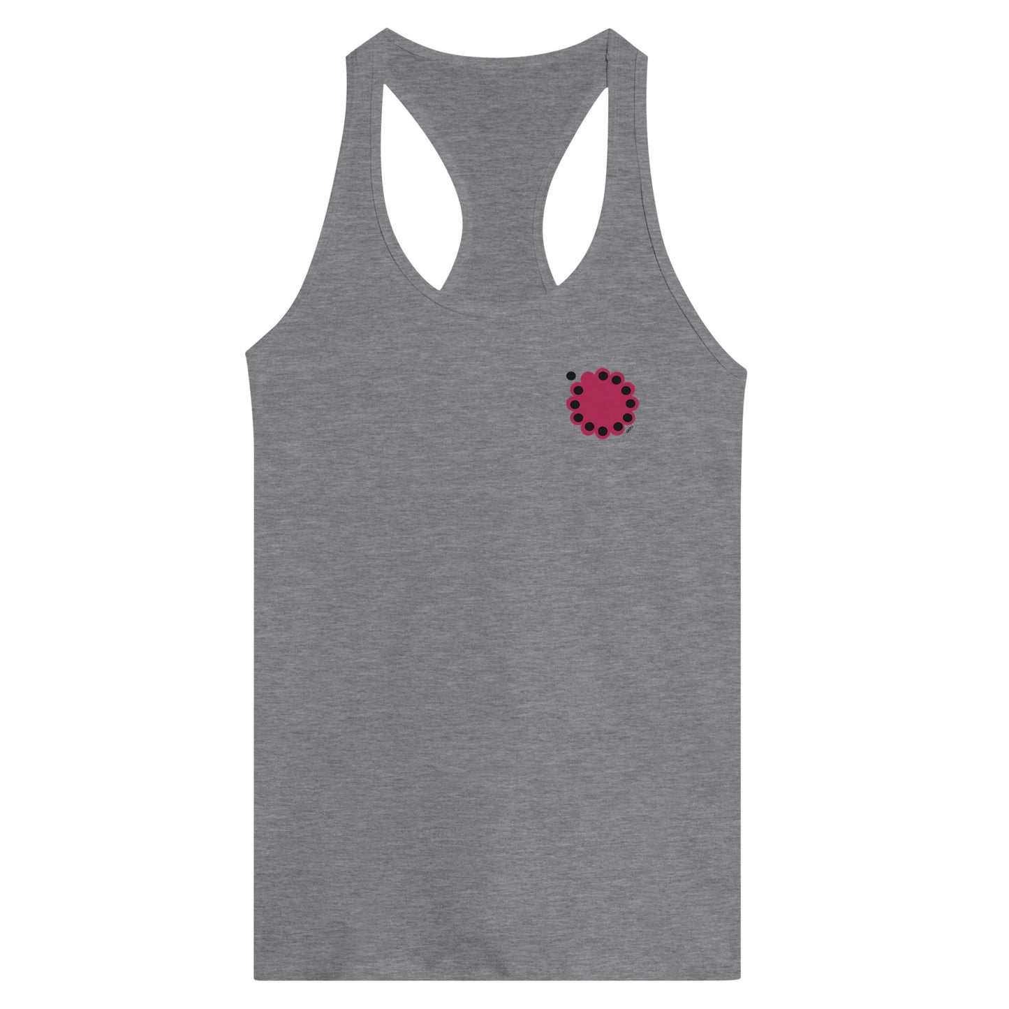 KNOWING empowering design Tank Top view heather gray racerback
