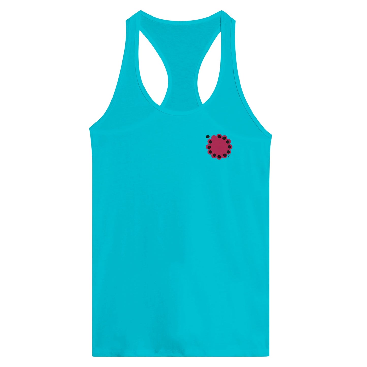 KNOWING empowering design Tank Top view tahiti blue racerback bold statement