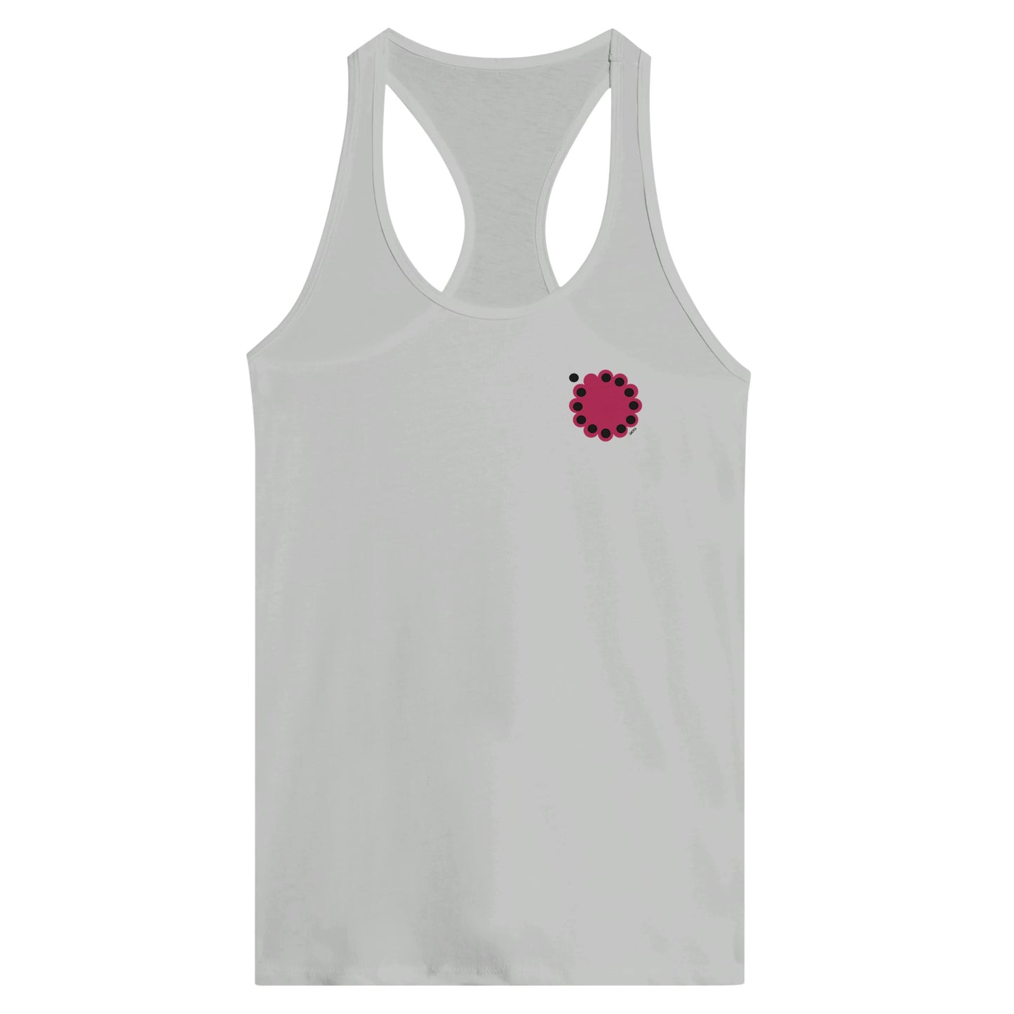 KNOWING empowoering design Tank Top view silver racerback bold statement