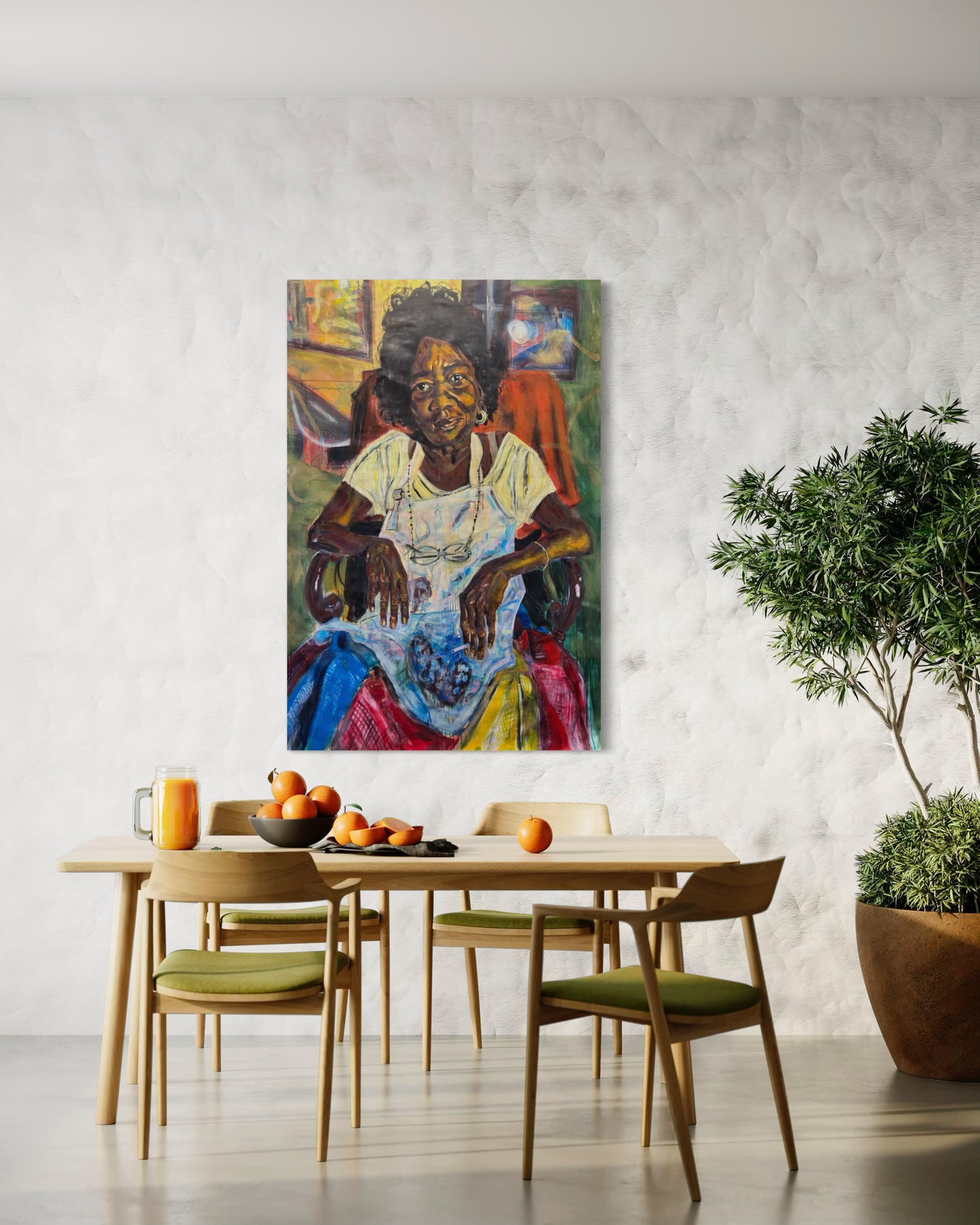 La Profesora Travel Original Painting in breakfast room