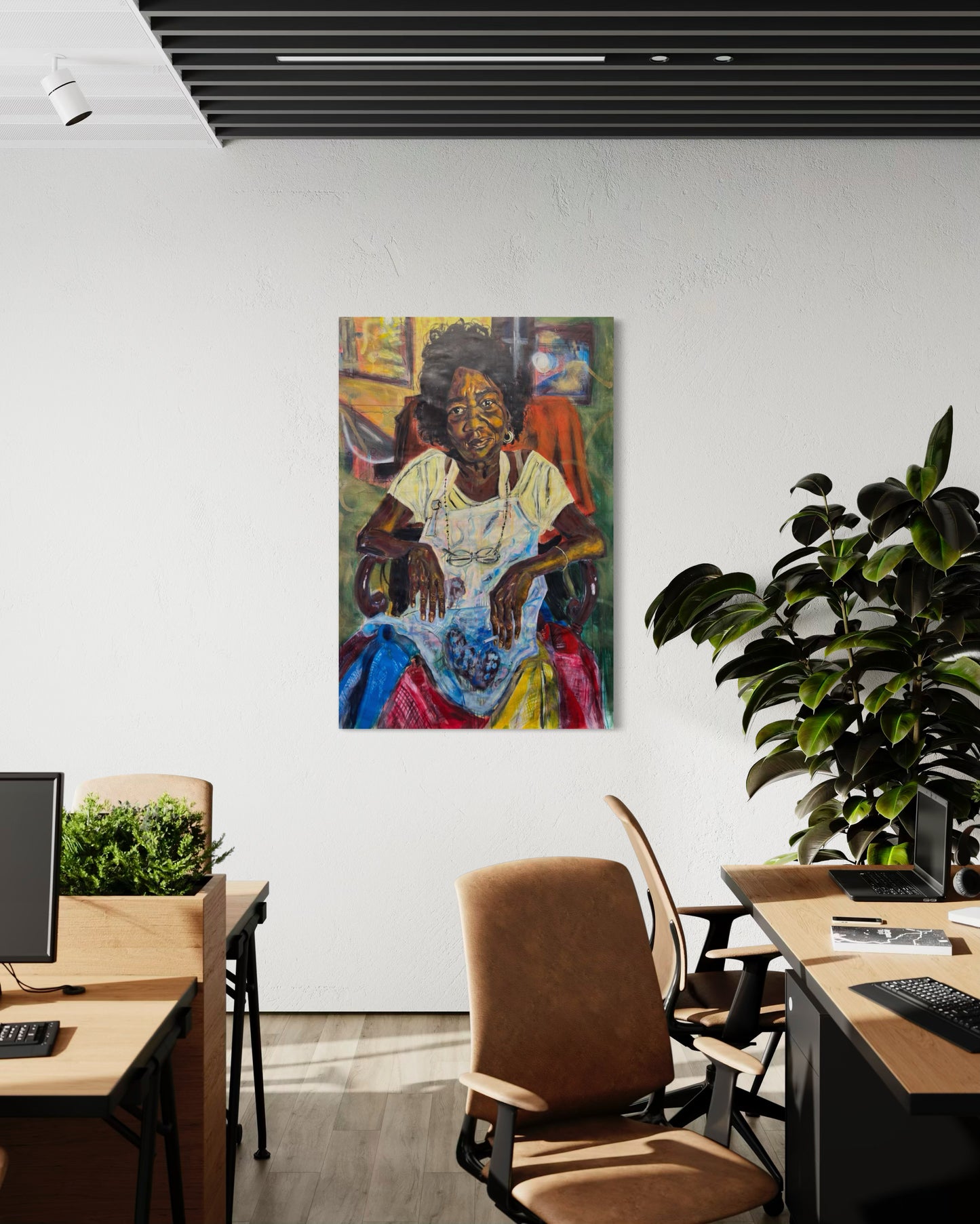 La Profesora Travel Original Painting in office area